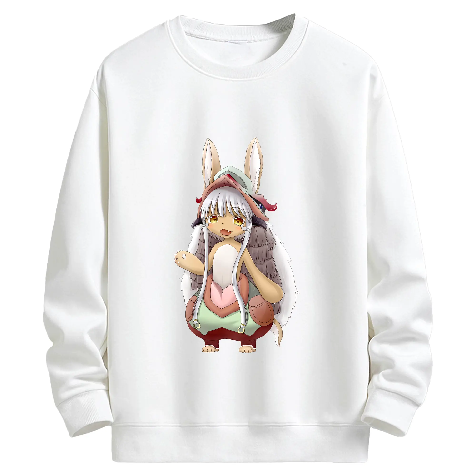 メイドインアビス グッズ,ナナチ - キッズ クルーネックスウェットシャツ ・ フロントプリント ・ 綿80％ ポリエステル20％ ・ 快適 通学 スポーツ 日常使い お散歩用