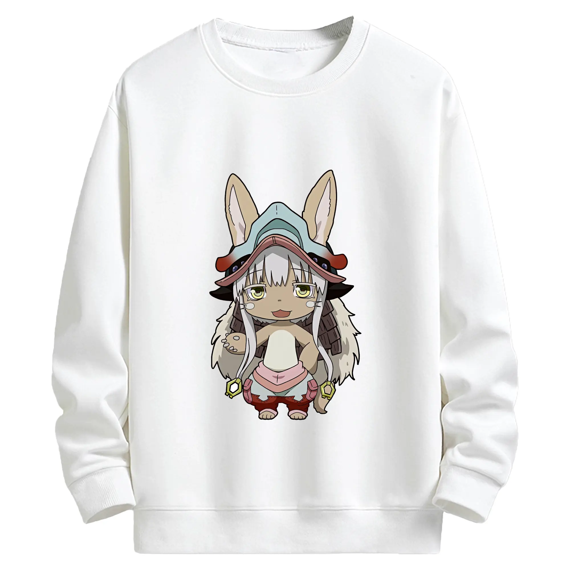 メイドインアビス グッズ,ナナチ - キッズ クルーネックスウェットシャツ ・ フロントプリント ・ 綿80％ ポリエステル20％ ・ 快適 通学 スポーツ 日常使い お散歩用