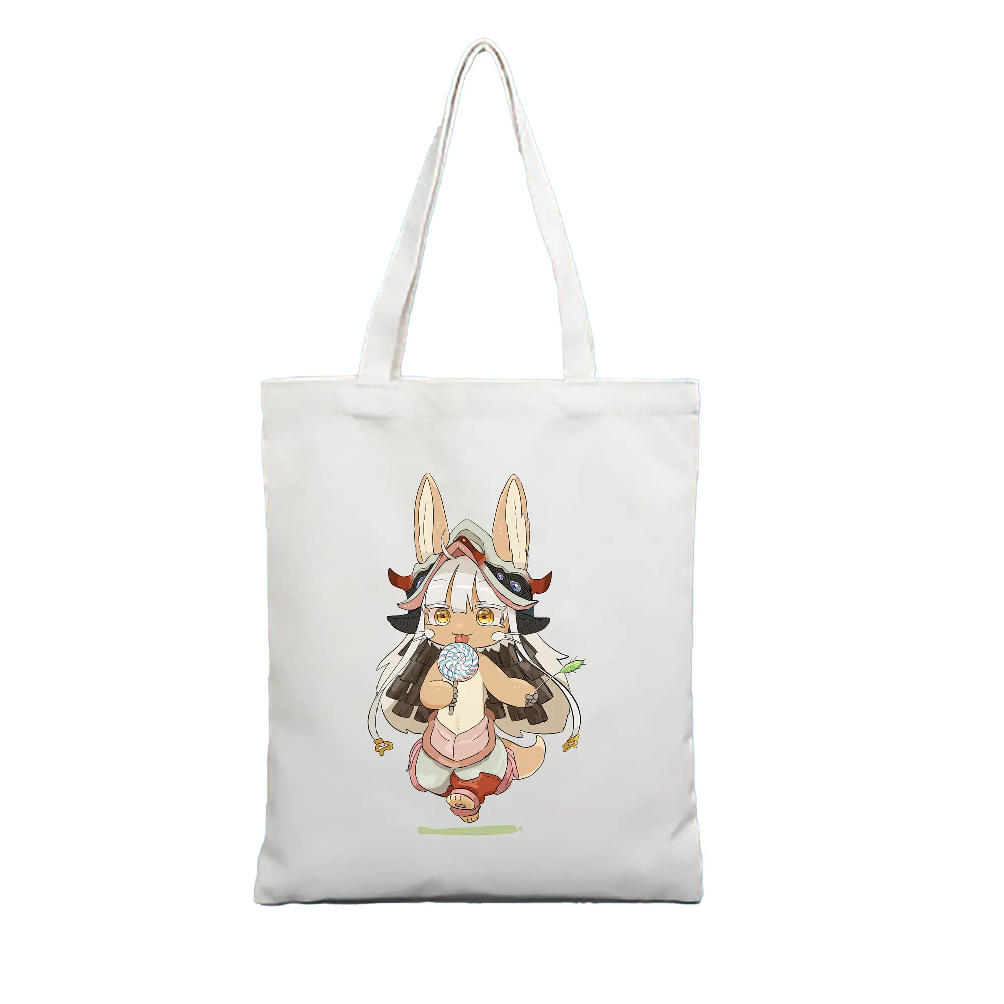 メイドインアビス グッズ,ナナチ - 縦型キャンバス手提げバッグ（トートバッグ） ・ キャンバス素材 ・ ショッピング用 ・ 軽量 丈夫 お手入れ簡単