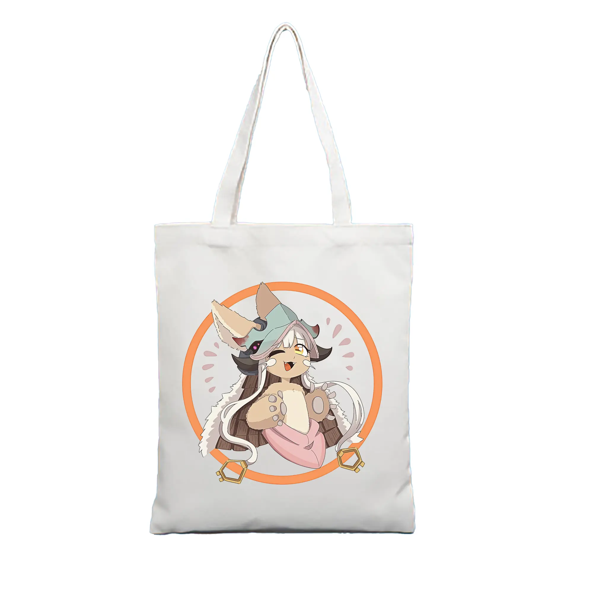 メイドインアビス グッズ,ナナチ - 縦型キャンバス手提げバッグ（トートバッグ） ・ キャンバス素材 ・ ショッピング用 ・ 軽量 丈夫 お手入れ簡単