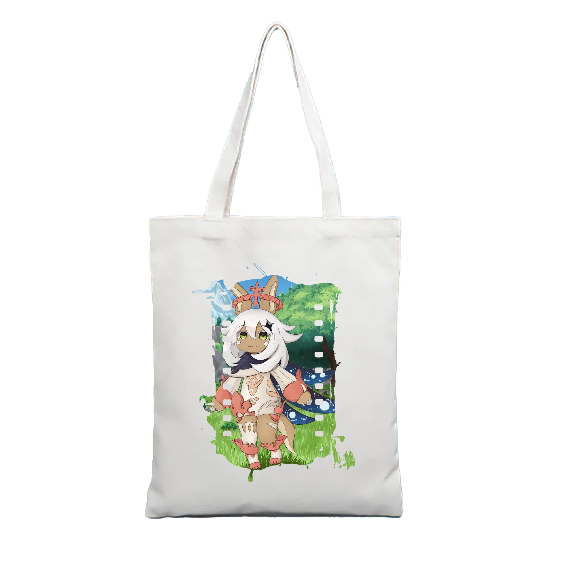 メイドインアビス グッズ,ナナチ - 縦型キャンバス手提げバッグ（トートバッグ） ・ キャンバス素材 ・ ショッピング用 ・ 軽量 丈夫 お手入れ簡単