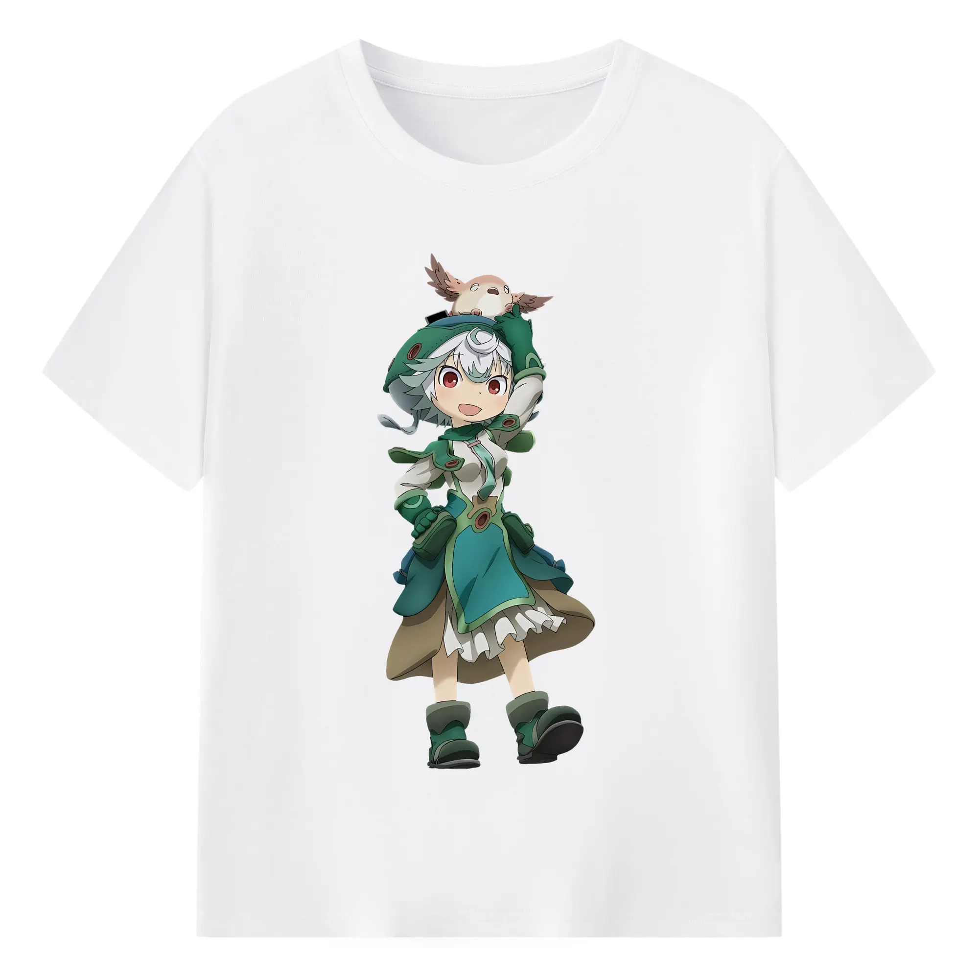 メイドインアビス グッズ,プルシュカ - 綿100％ 半袖Tシャツ ・ フロントプリント ・ 快適 通気性 ・ 日常使い 散歩 スポーツ用