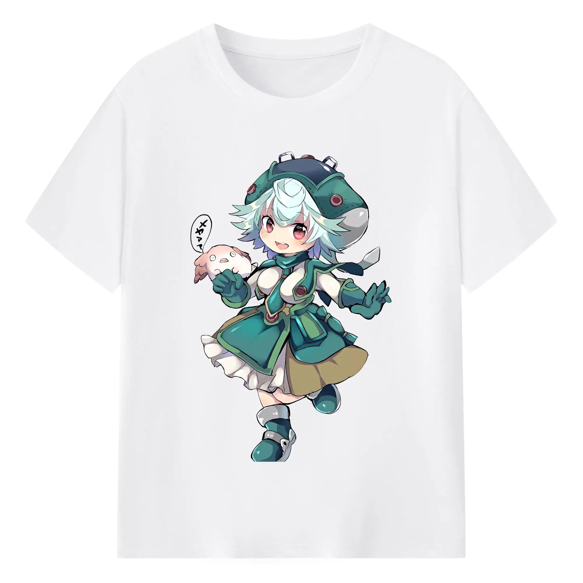 メイドインアビス グッズ,プルシュカ - 綿100％ 半袖Tシャツ ・ フロントプリント ・ 快適 通気性 ・ 日常使い 散歩 スポーツ用