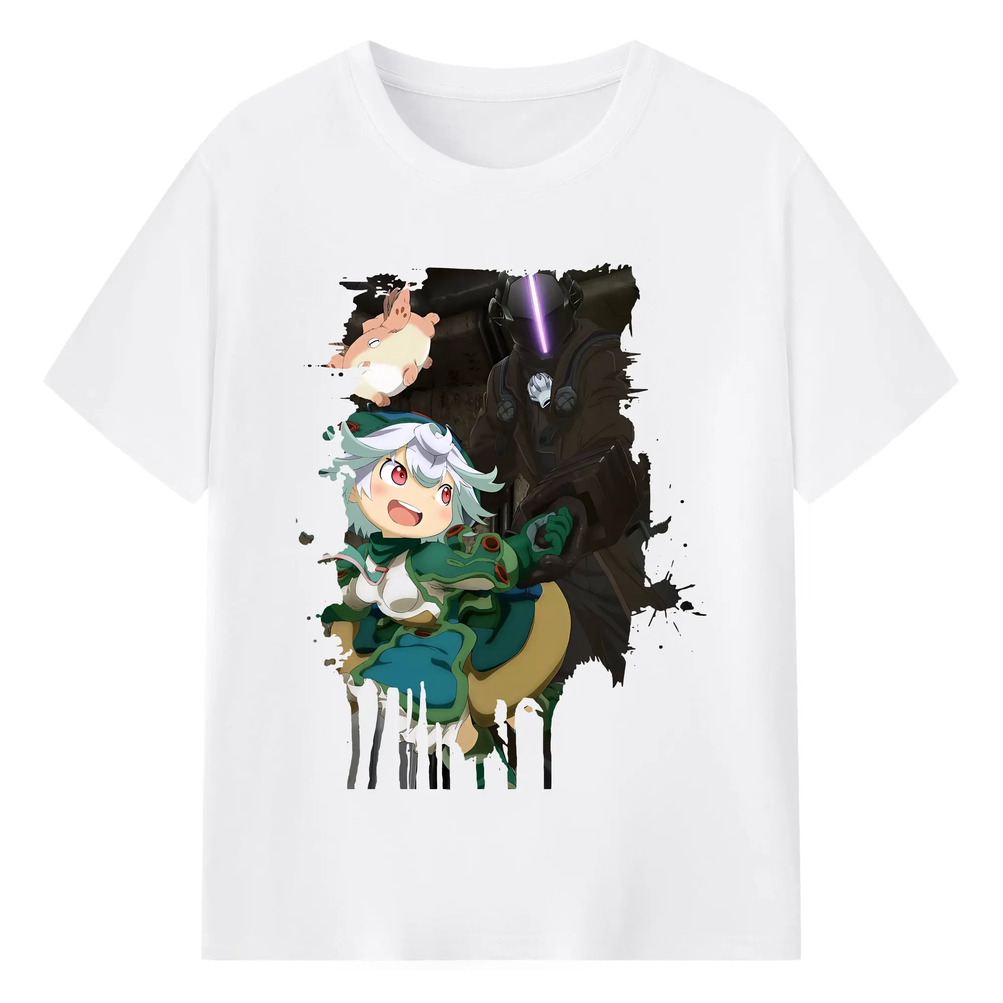メイドインアビス グッズ,プルシュカ - 綿100％ 半袖Tシャツ ・ フロントプリント ・ 快適 通気性 ・ 日常使い 散歩 スポーツ用
