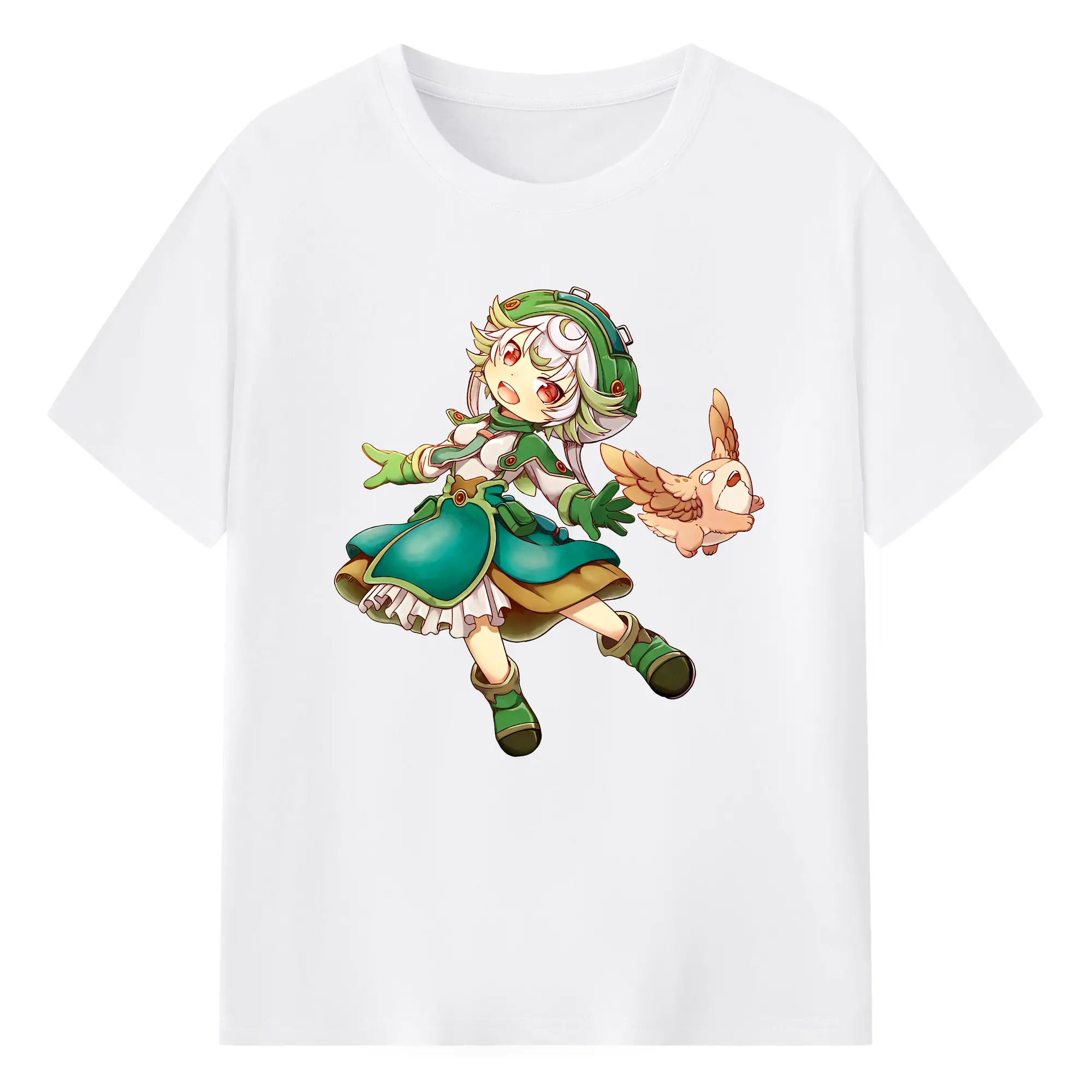 メイドインアビス グッズ,プルシュカ - 綿100％ 半袖Tシャツ ・ フロントプリント ・ 快適 通気性 ・ 日常使い 散歩 スポーツ用