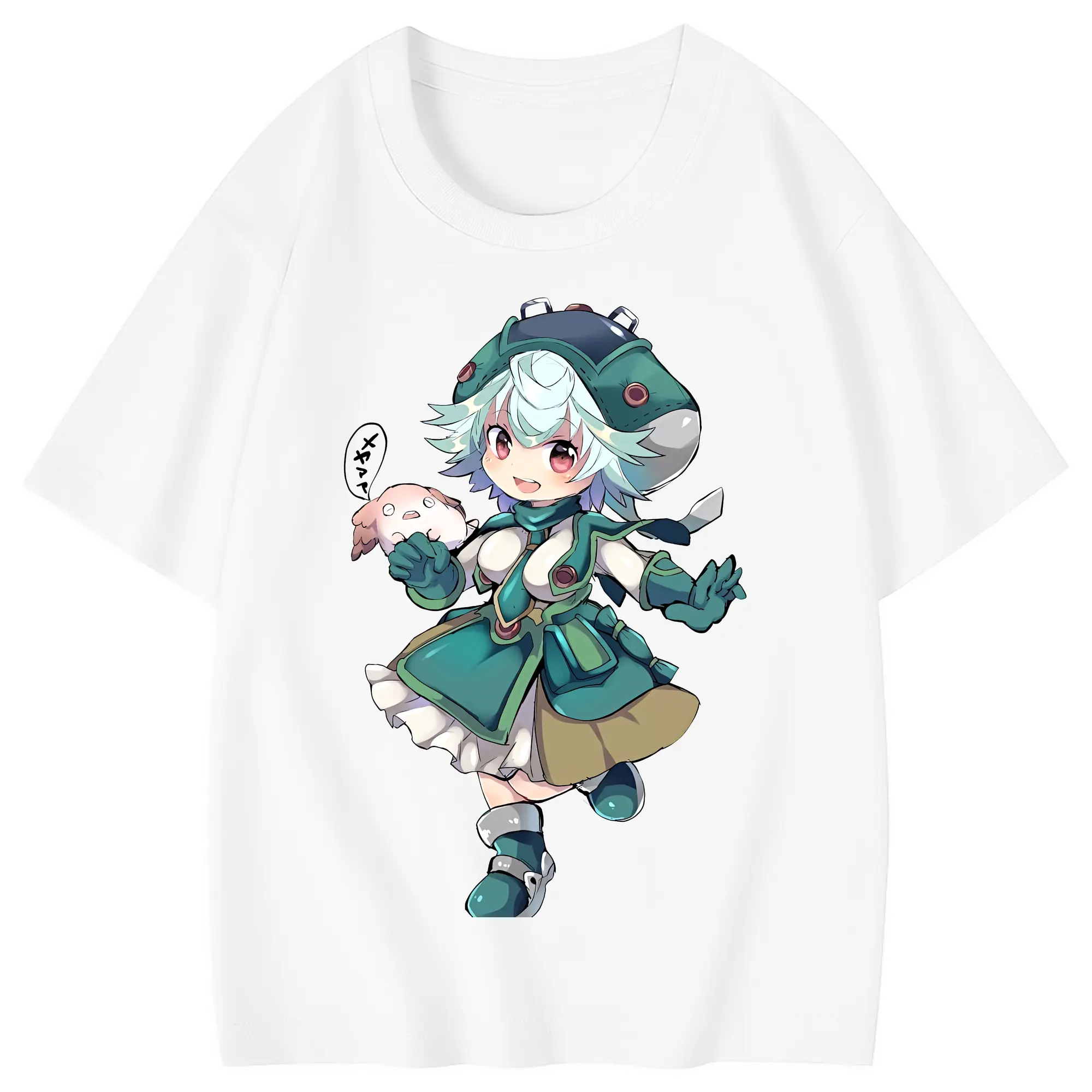 メイドインアビス グッズ,プルシュカ - 綿100％ キッズTシャツ ・ フロントプリント ・ 快適 通気性 ・ スポーツ カジュアル 散歩用