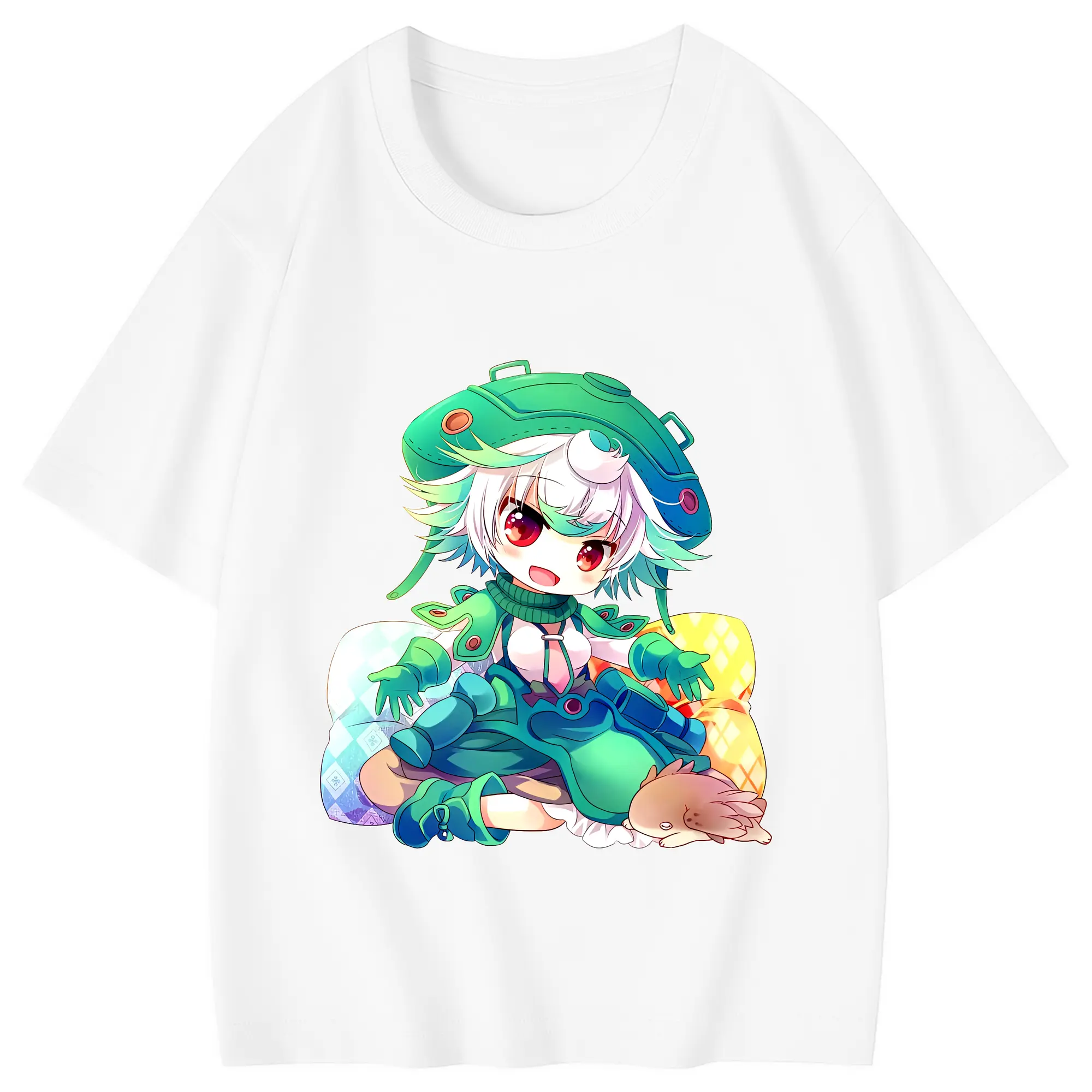 メイドインアビス グッズ,プルシュカ - 綿100％ キッズTシャツ ・ フロントプリント ・ 快適 通気性 ・ スポーツ カジュアル 散歩用
