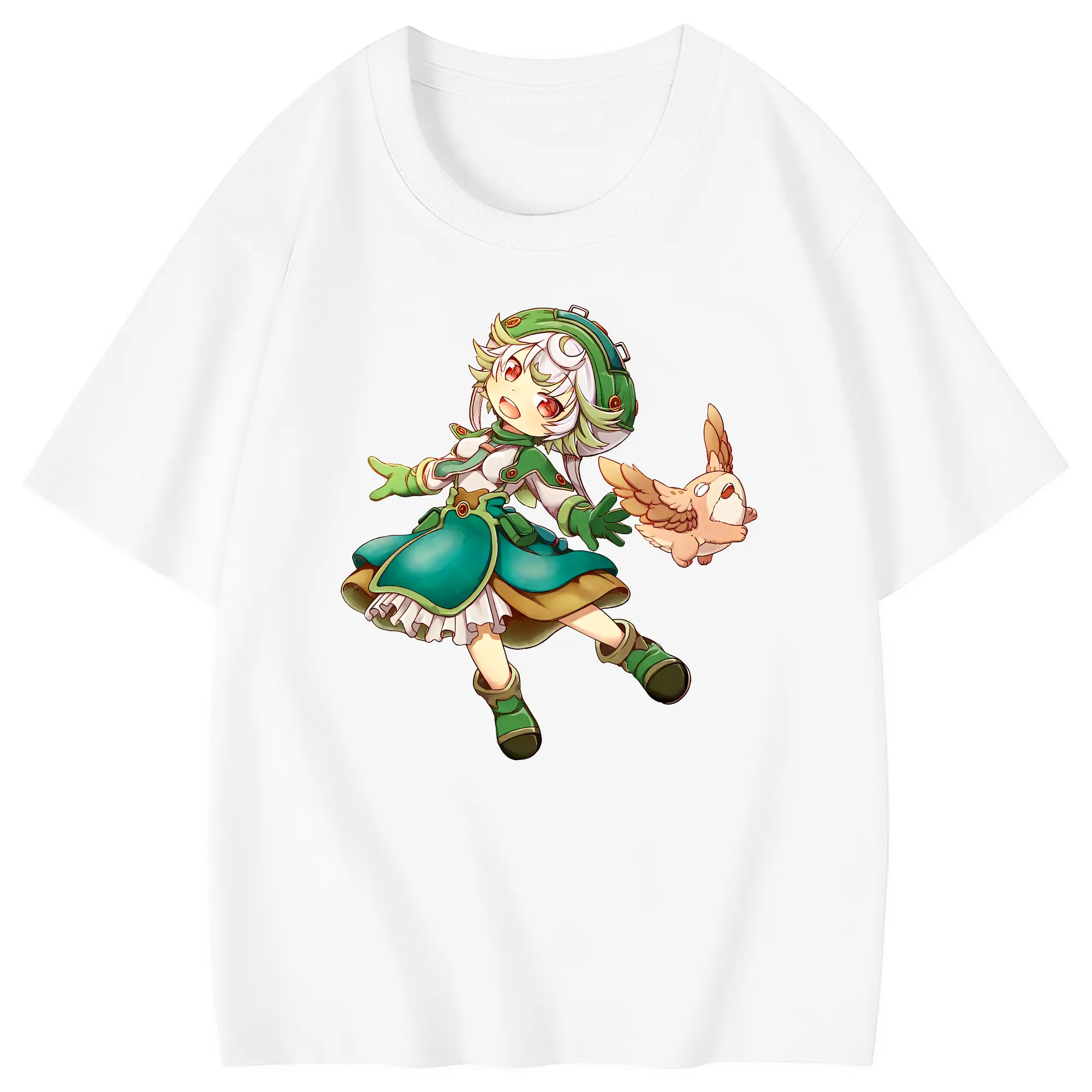 メイドインアビス グッズ,プルシュカ - 綿100％ キッズTシャツ ・ フロントプリント ・ 快適 通気性 ・ スポーツ カジュアル 散歩用