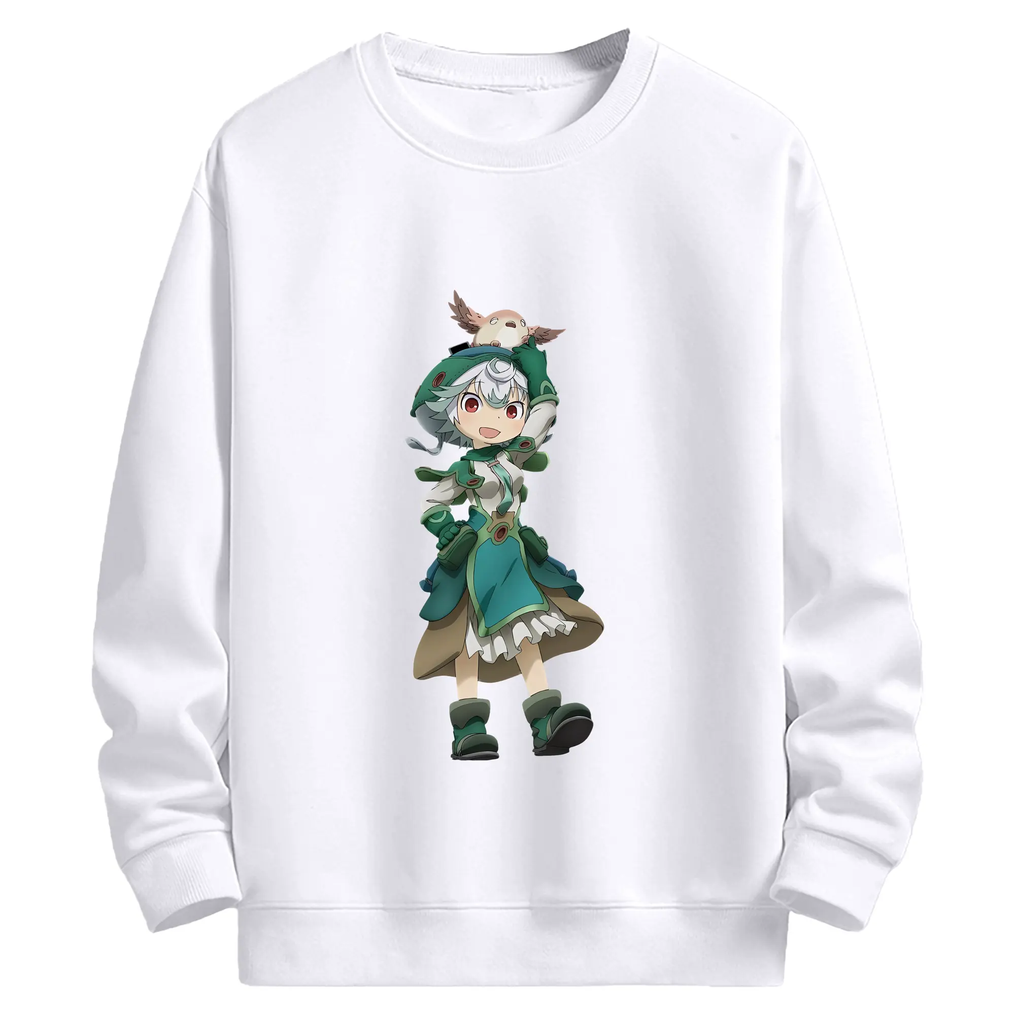 メイドインアビス グッズ,プルシュカ - 高品質 クルーネック スウェット ・ コットン59％ ポリエステル41％ ・ ユニセックス 長袖 トレーナー ・ カジュアル デイリー スポーツ 散歩用