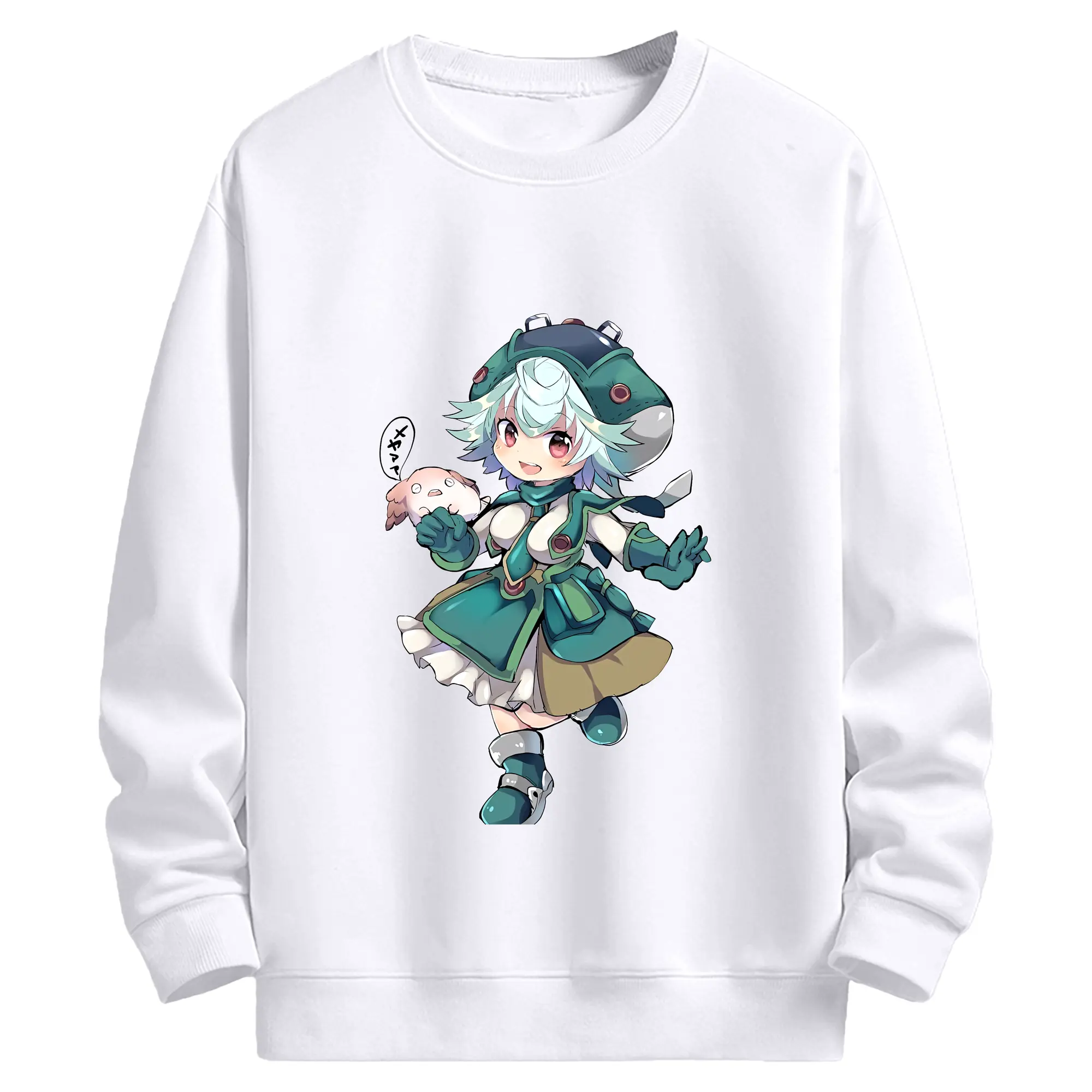 メイドインアビス グッズ,プルシュカ - 高品質 クルーネック スウェット ・ コットン59％ ポリエステル41％ ・ ユニセックス 長袖 トレーナー ・ カジュアル デイリー スポーツ 散歩用