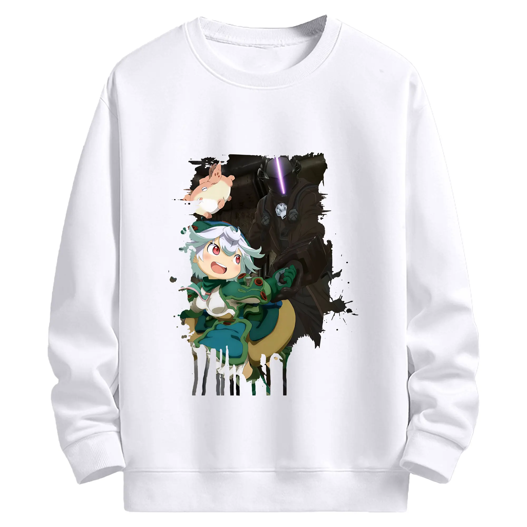 メイドインアビス グッズ,プルシュカ - 高品質 クルーネック スウェット ・ コットン59％ ポリエステル41％ ・ ユニセックス 長袖 トレーナー ・ カジュアル デイリー スポーツ 散歩用