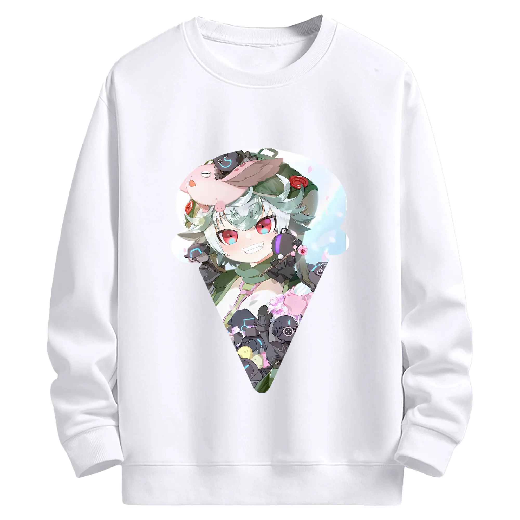 メイドインアビス グッズ,プルシュカ - 高品質 クルーネック スウェット ・ コットン59％ ポリエステル41％ ・ ユニセックス 長袖 トレーナー ・ カジュアル デイリー スポーツ 散歩用