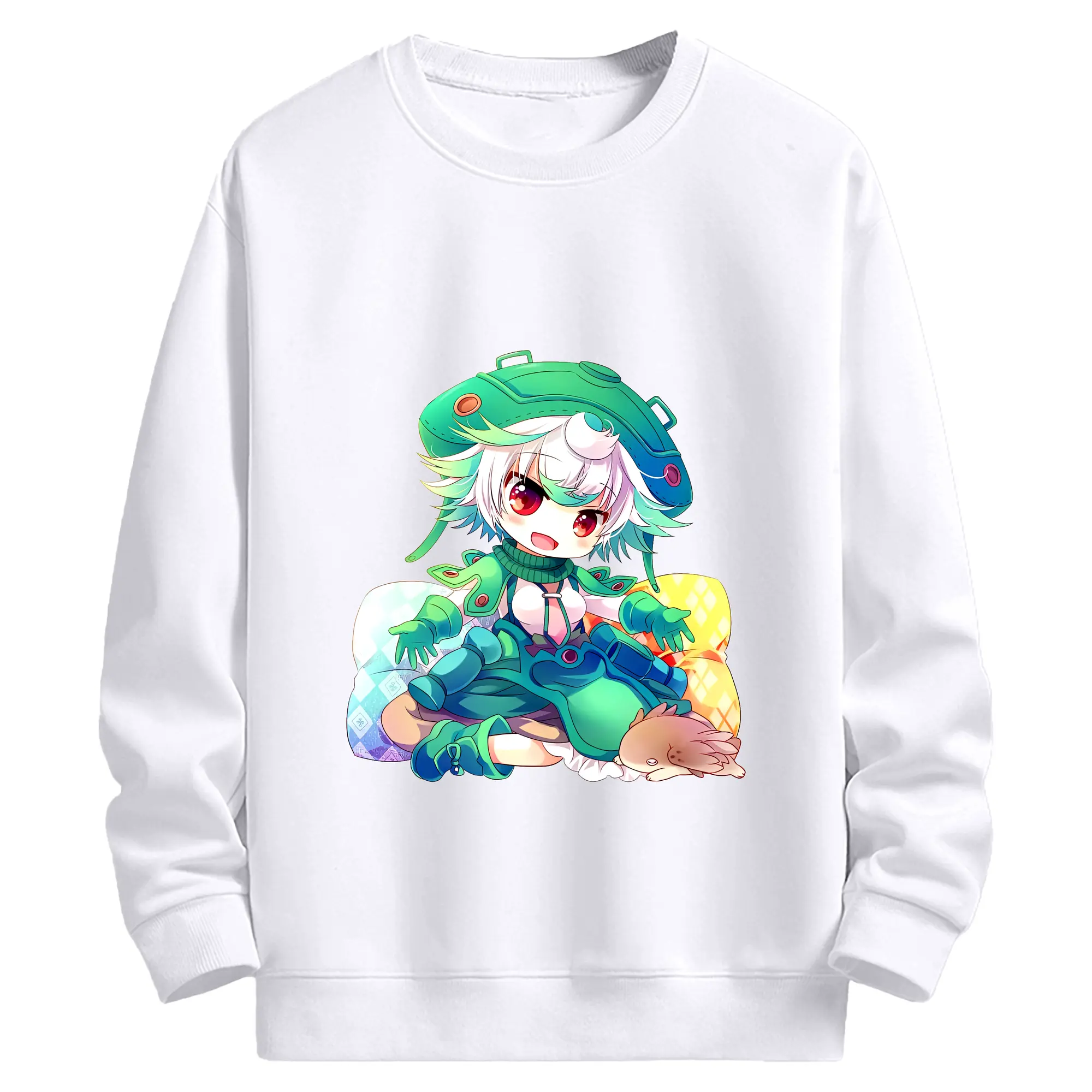 メイドインアビス グッズ,プルシュカ - 高品質 クルーネック スウェット ・ コットン59％ ポリエステル41％ ・ ユニセックス 長袖 トレーナー ・ カジュアル デイリー スポーツ 散歩用