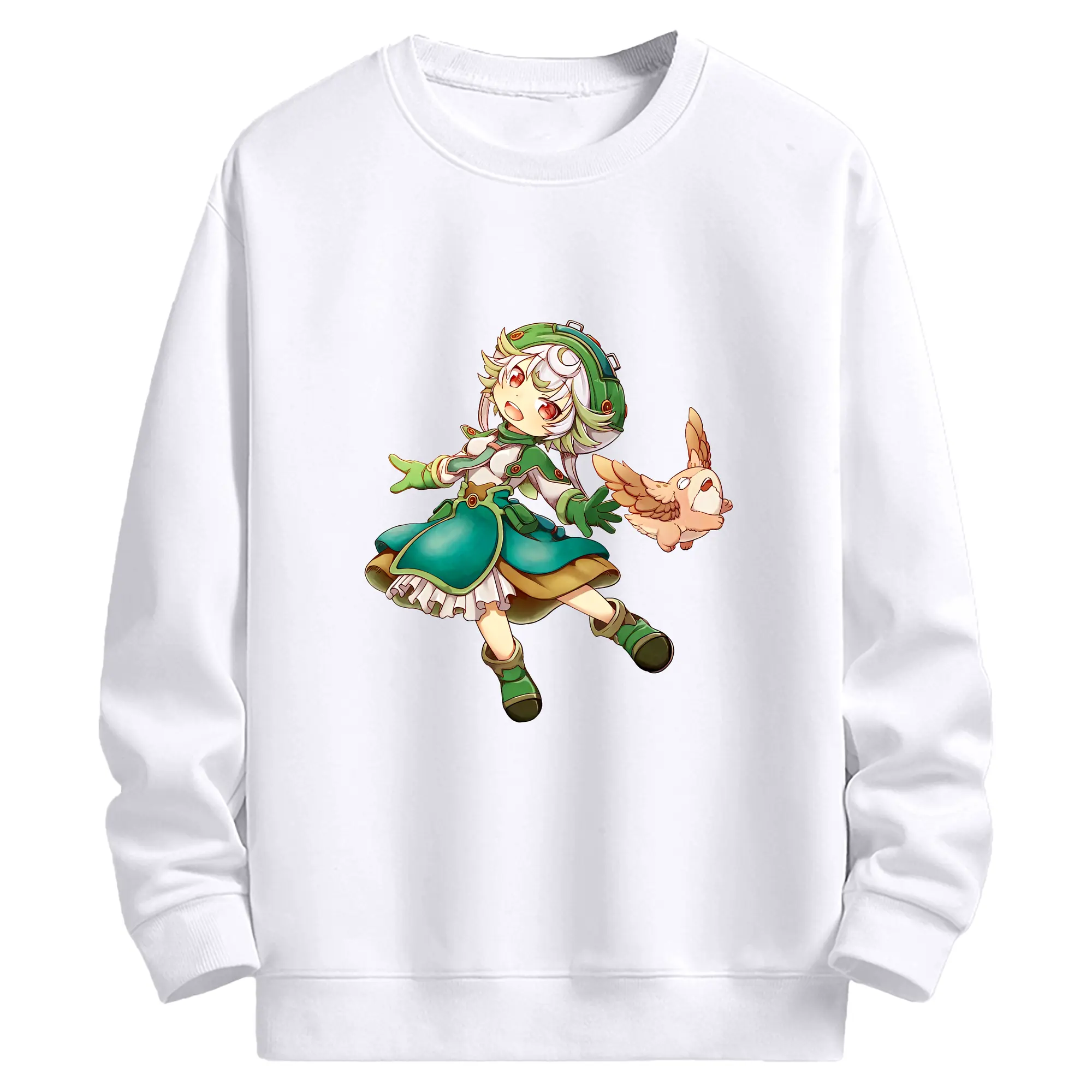 メイドインアビス グッズ,プルシュカ - 高品質 クルーネック スウェット ・ コットン59％ ポリエステル41％ ・ ユニセックス 長袖 トレーナー ・ カジュアル デイリー スポーツ 散歩用