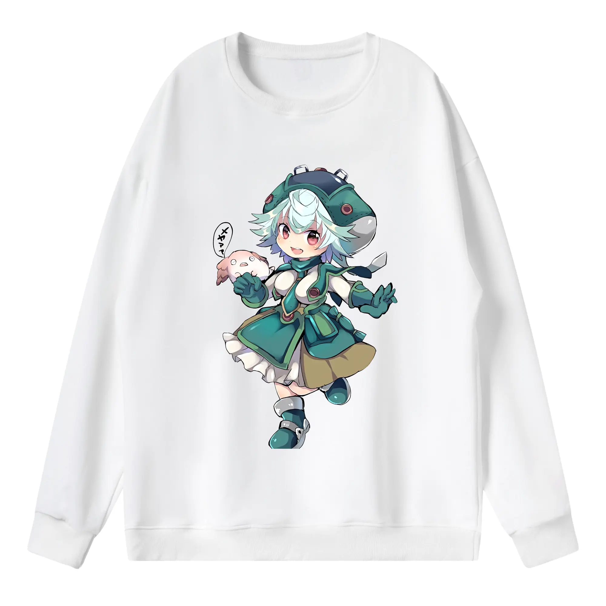 メイドインアビス グッズ,プルシュカ - 薄手 クルーネック スウェット 裏毛260g · ポリエステル 春秋向け カジュアル 男女兼用 · トレーナー デイリー スポーツ 散歩に最適