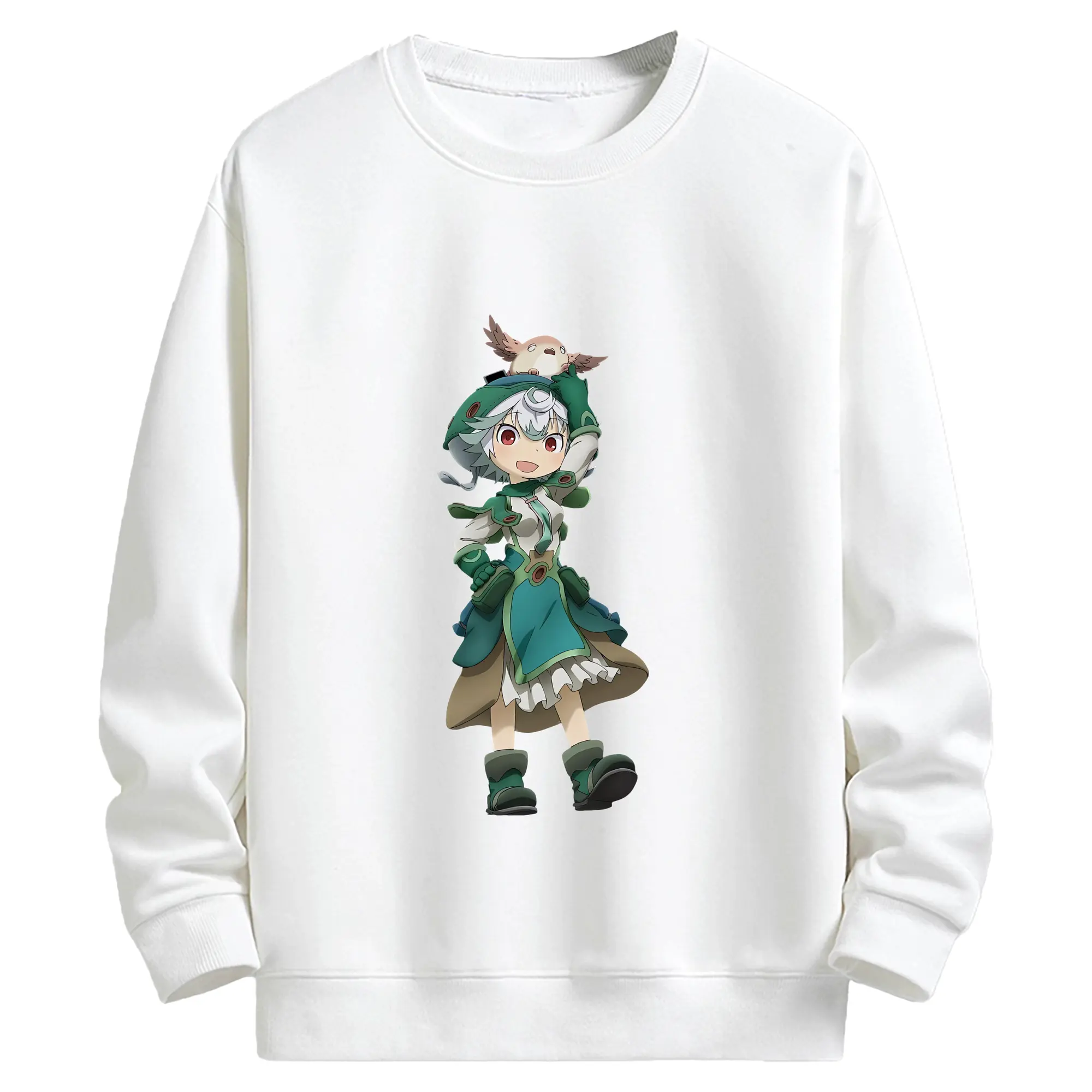 メイドインアビス グッズ,プルシュカ - キッズ クルーネックスウェットシャツ ・ フロントプリント ・ 綿80％ ポリエステル20％ ・ 快適 通学 スポーツ 日常使い お散歩用