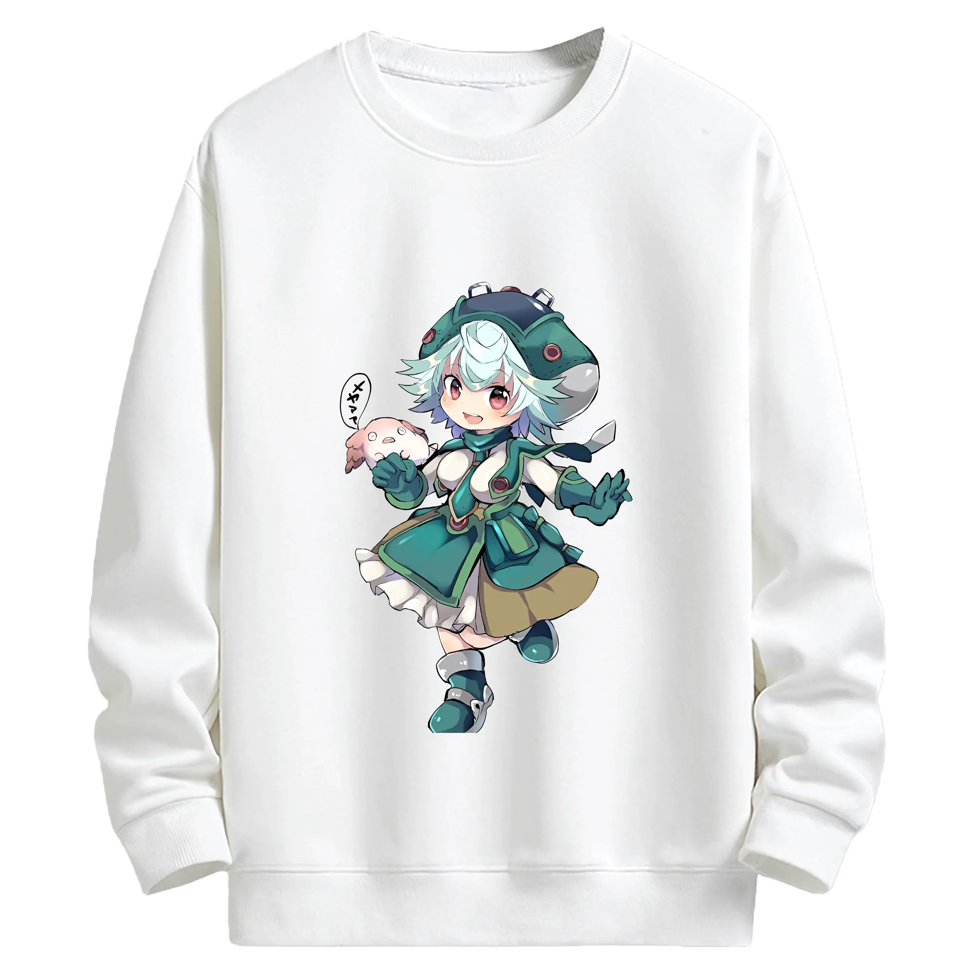 メイドインアビス グッズ,プルシュカ - キッズ クルーネックスウェットシャツ ・ フロントプリント ・ 綿80％ ポリエステル20％ ・ 快適 通学 スポーツ 日常使い お散歩用