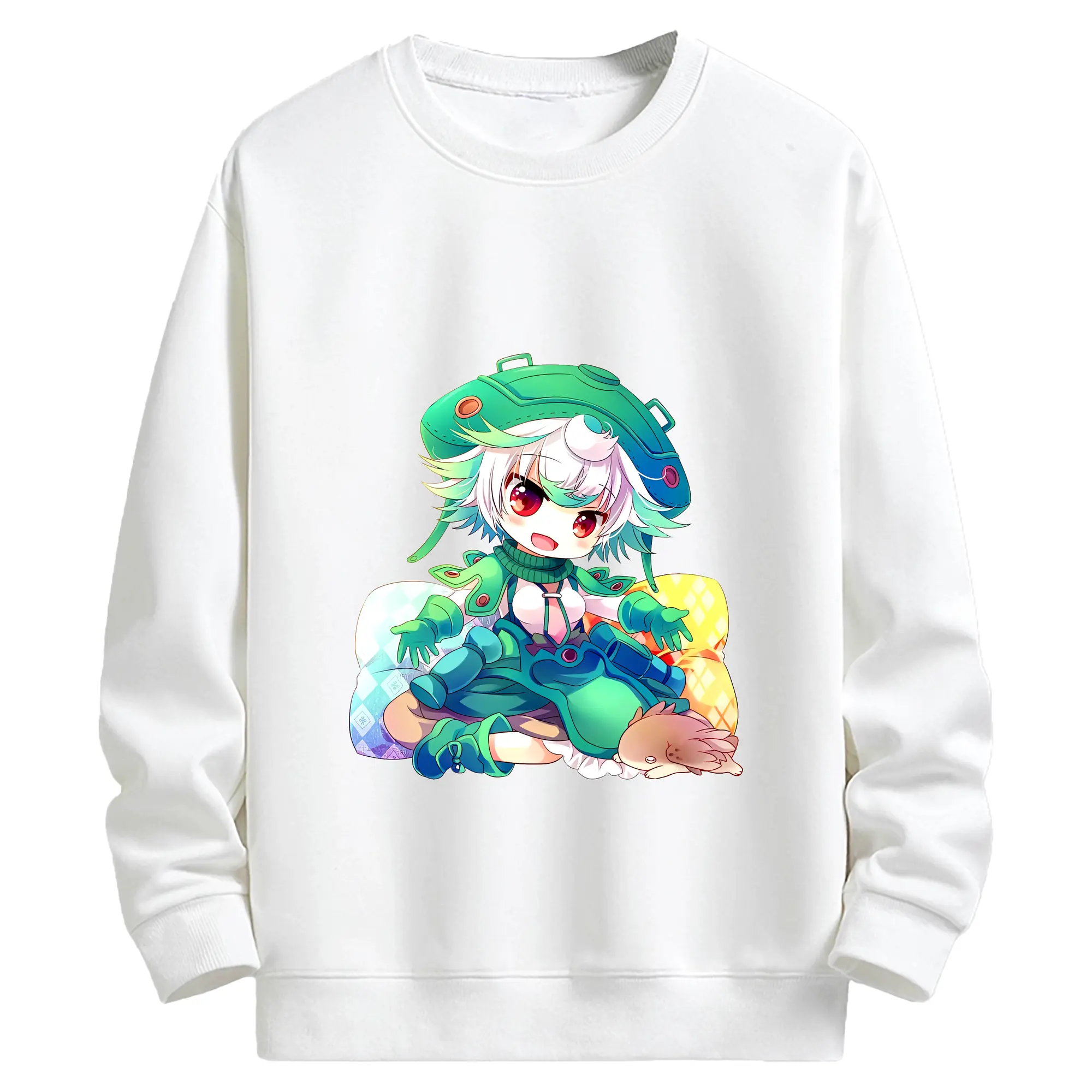 メイドインアビス グッズ,プルシュカ - キッズ クルーネックスウェットシャツ ・ フロントプリント ・ 綿80％ ポリエステル20％ ・ 快適 通学 スポーツ 日常使い お散歩用