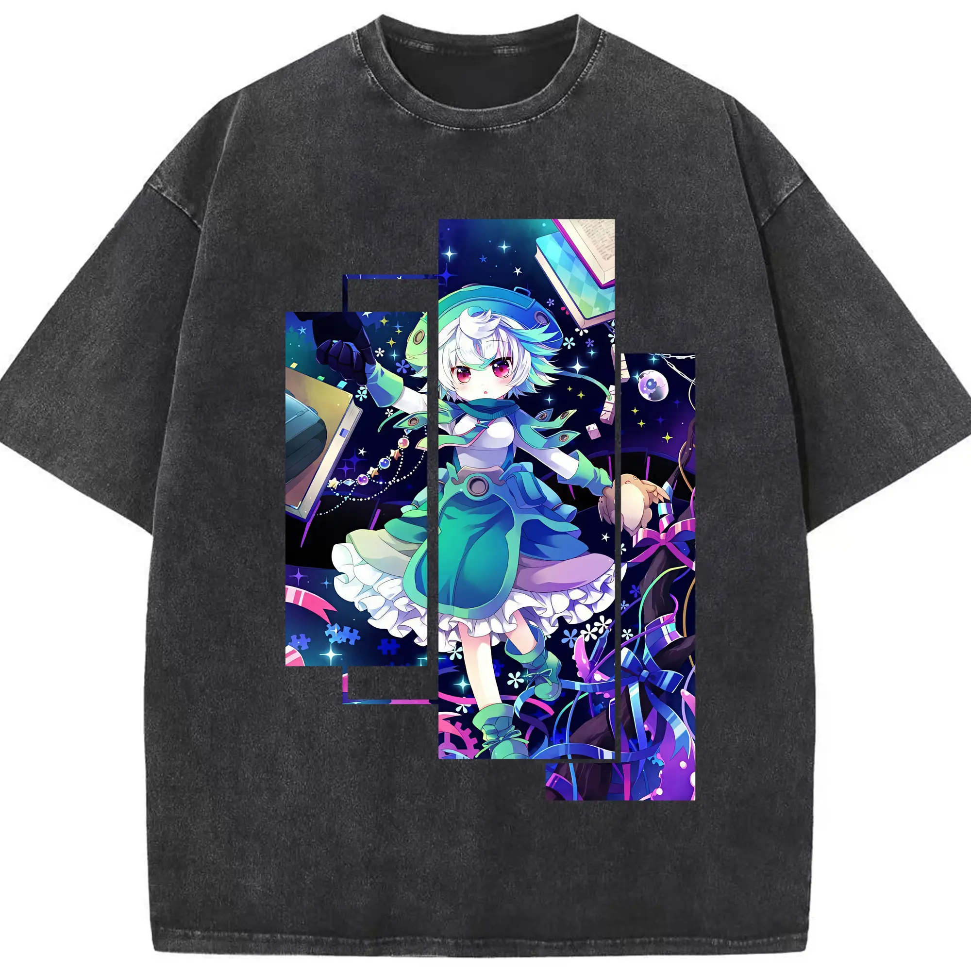 メイドインアビス グッズ,プルシュカ - 綿100％ ヴィンテージ風 半袖Tシャツ ・ フロントプリント ・ 柔らか肌触り ・ 通気性 快適 ・ スポーツ カジュアル 外出用