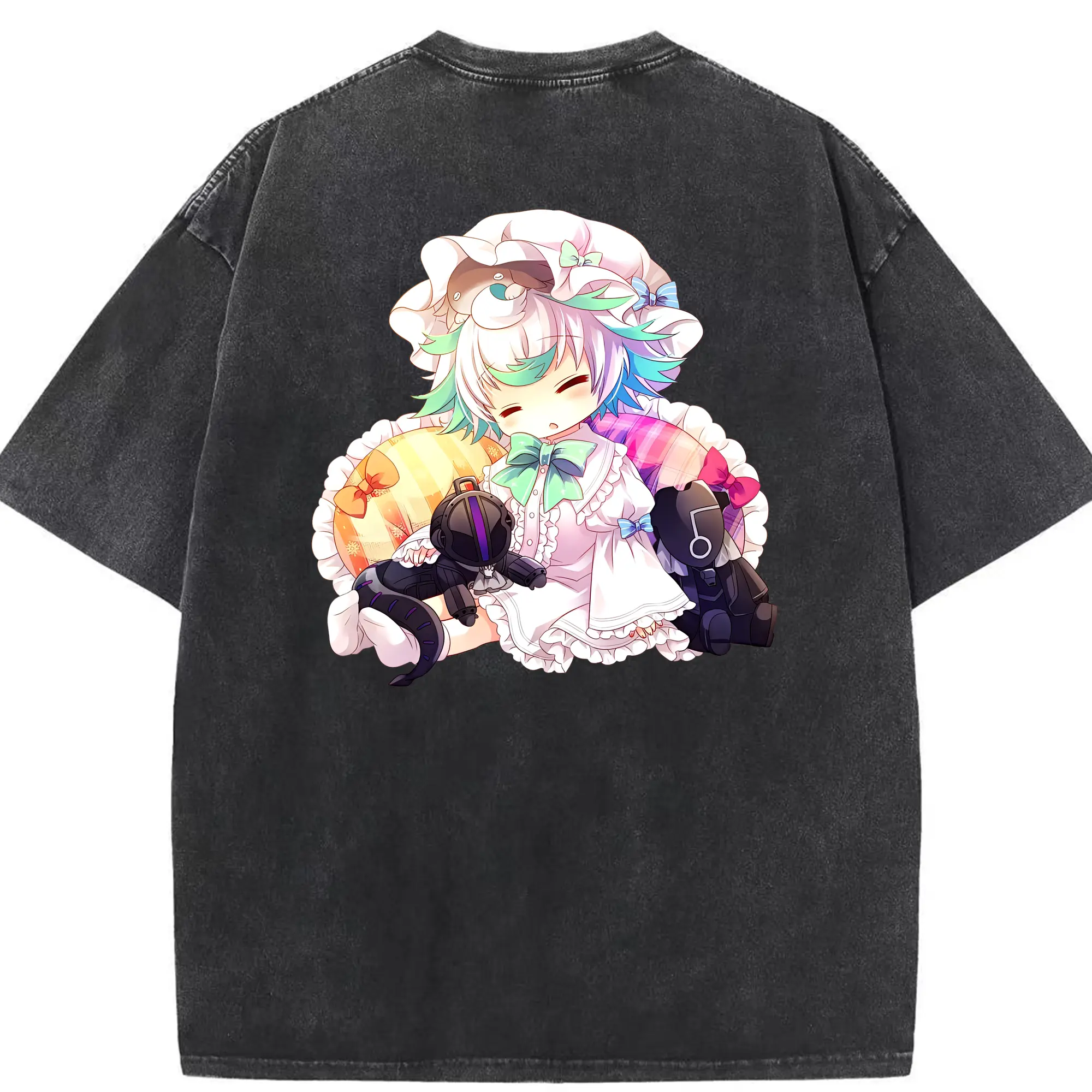 メイドインアビス グッズ,プルシュカ - 綿100％ ヴィンテージ風 半袖Tシャツ ・ 背面プリント ・ 柔らか肌触り ・ 通気性 快適 ・ スポーツ カジュアル 外出用
