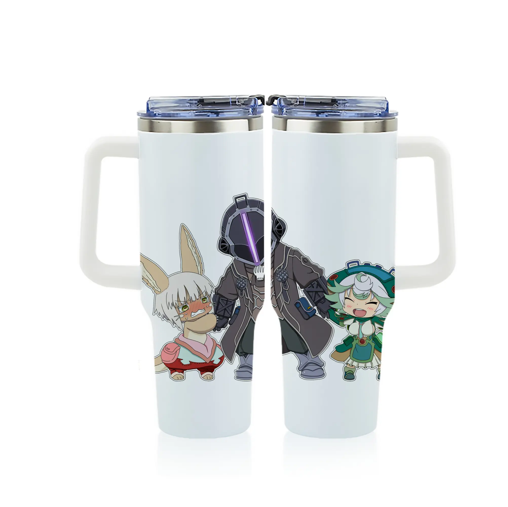 メイドインアビス グッズ,ボンドルド - 1200mL フルプリント車用タンブラー ・ 304ステンレス 内側 ・ 201ステンレス 外側 ・ 保温 保冷 ・ 通勤 ドライブ アウトドア用