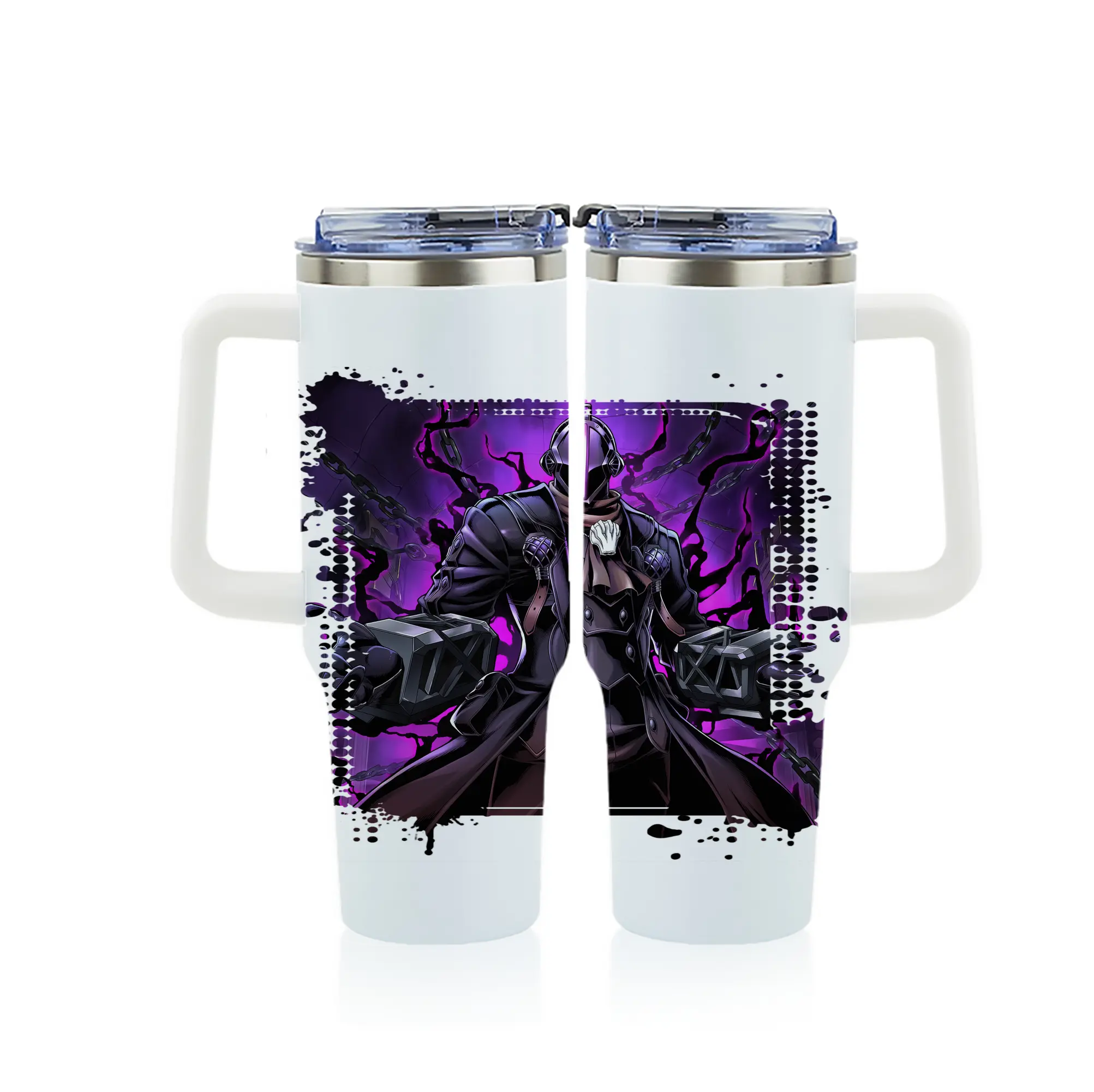 メイドインアビス グッズ,ボンドルド - 1200mL フルプリント車用タンブラー ・ 304ステンレス 内側 ・ 201ステンレス 外側 ・ 保温 保冷 ・ 通勤 ドライブ アウトドア用