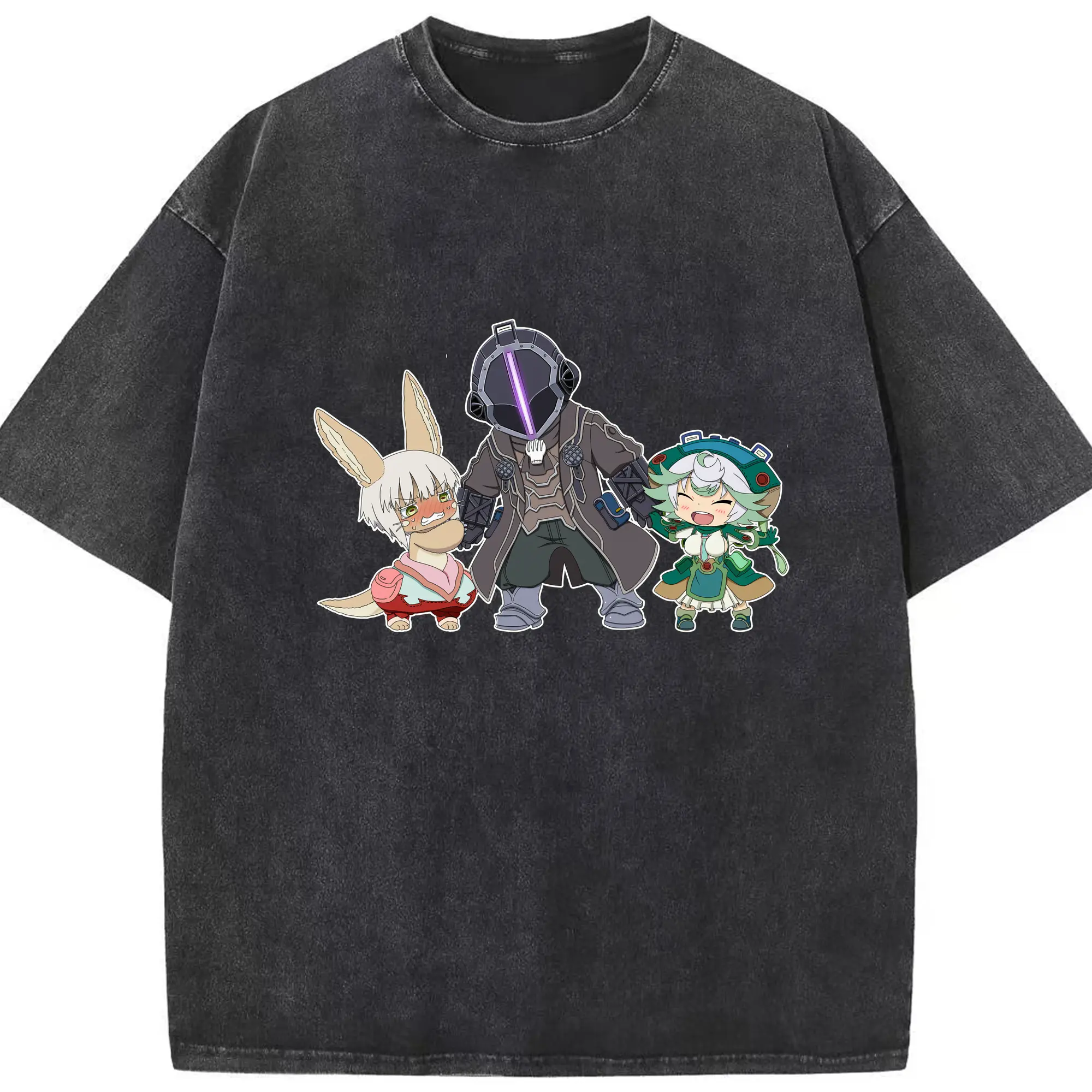 メイドインアビス グッズ,ボンドルド - 綿100％ ヴィンテージ風 半袖Tシャツ ・ フロントプリント ・ 柔らか肌触り ・ 通気性 快適 ・ スポーツ カジュアル 外出用