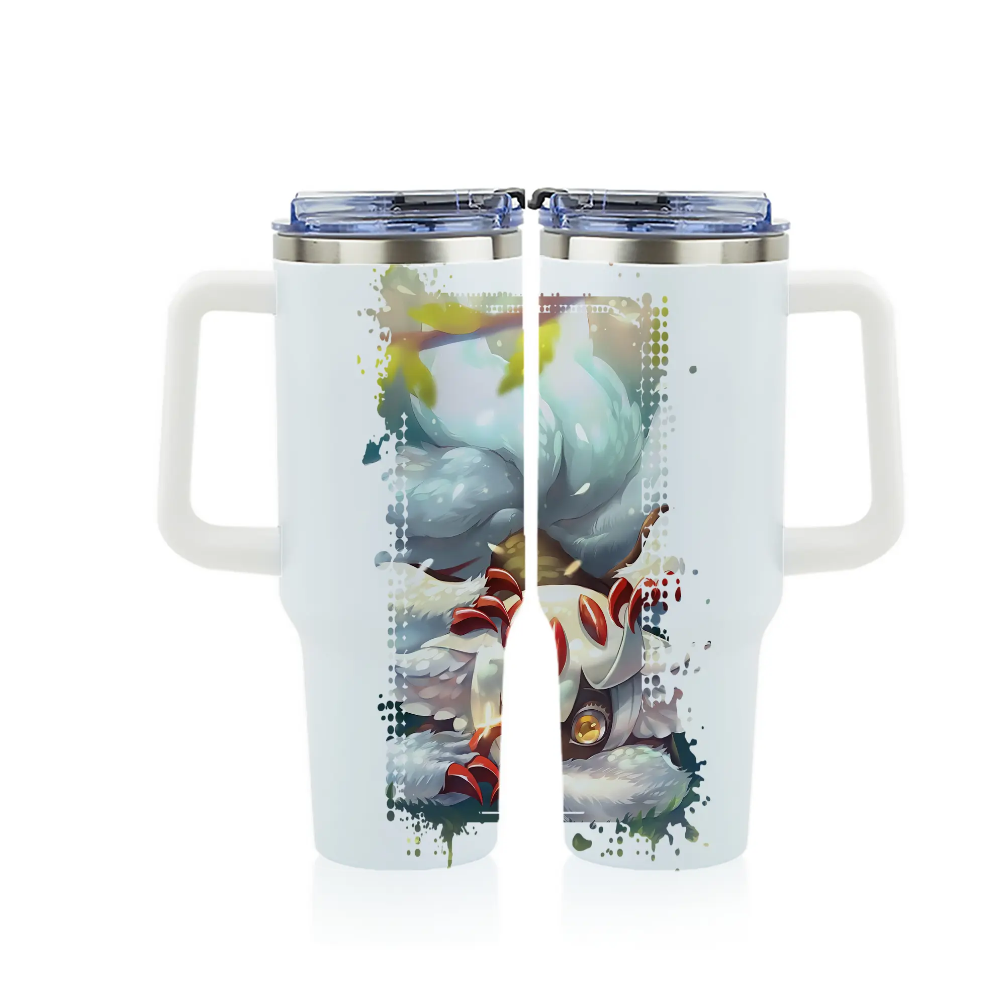 メイドインアビス グッズ,ファプタ - 1200mL フルプリント車用タンブラー ・ 304ステンレス 内側 ・ 201ステンレス 外側 ・ 保温 保冷 ・ 通勤 ドライブ アウトドア用