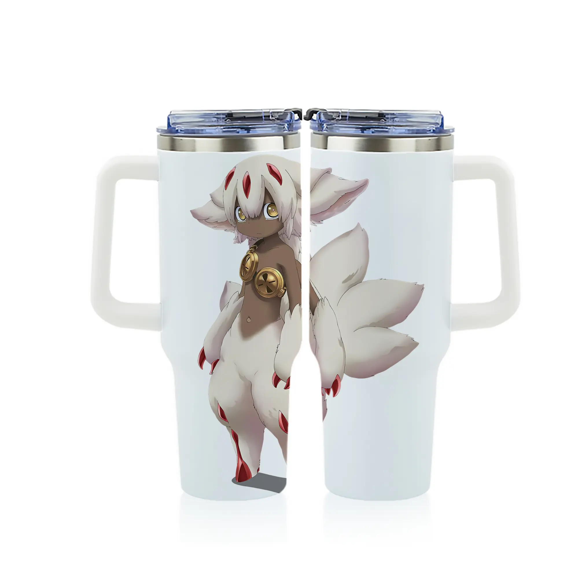 メイドインアビス グッズ,ファプタ - 1200mL フルプリント車用タンブラー ・ 304ステンレス 内側 ・ 201ステンレス 外側 ・ 保温 保冷 ・ 通勤 ドライブ アウトドア用