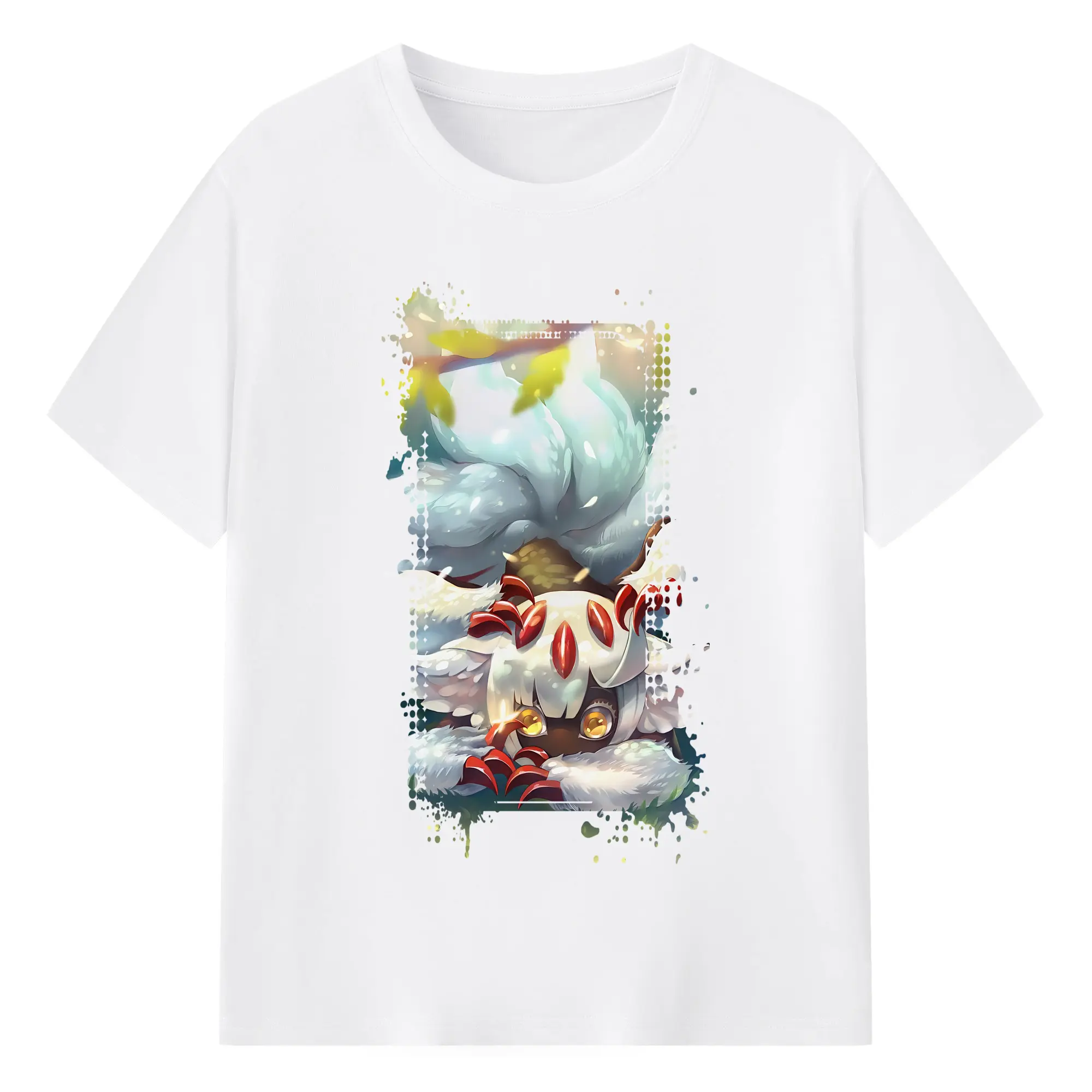 メイドインアビス グッズ,ファプタ - 綿100％ 半袖Tシャツ ・ フロントプリント ・ 快適 通気性 ・ 日常使い 散歩 スポーツ用