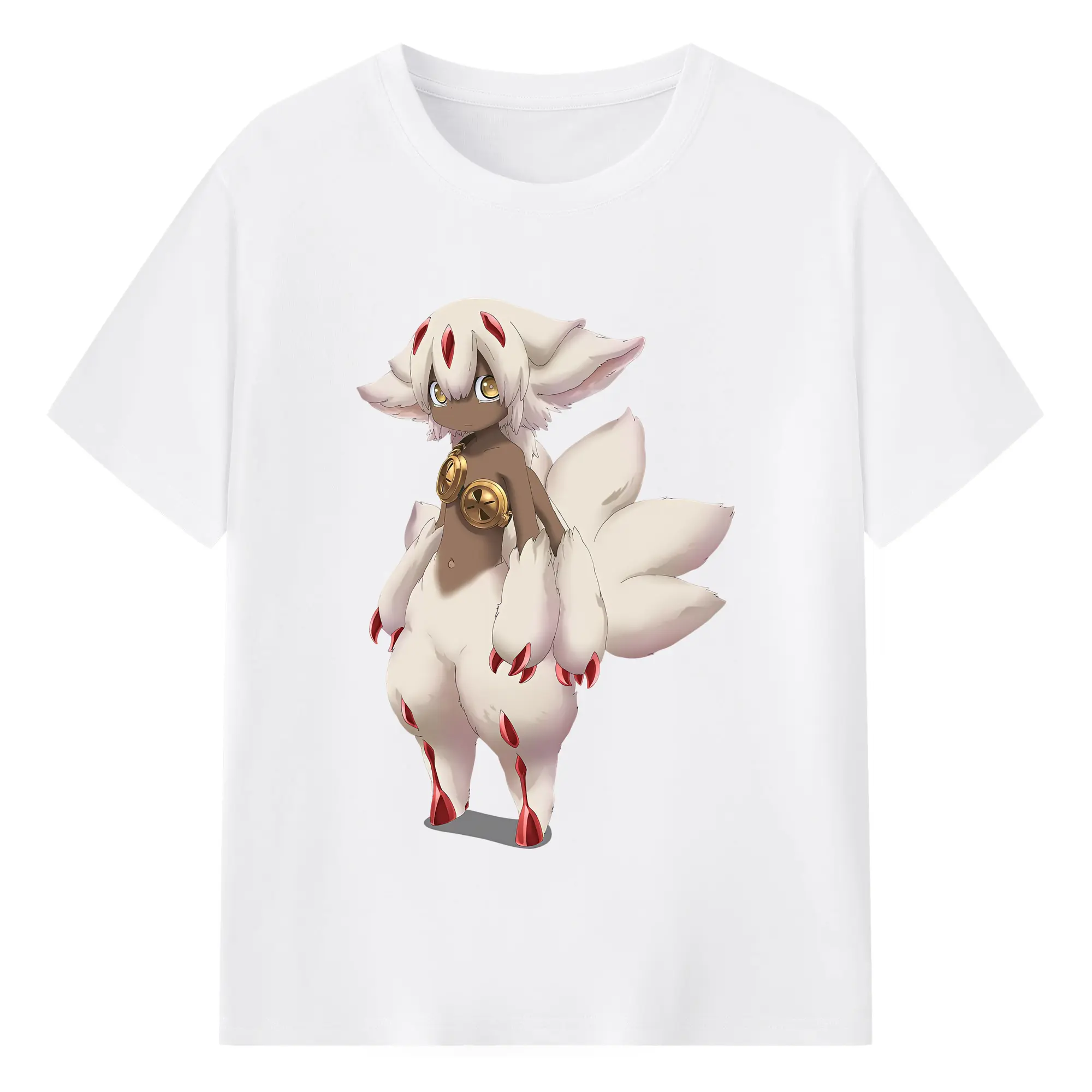 メイドインアビス グッズ,ファプタ - 綿100％ 半袖Tシャツ ・ フロントプリント ・ 快適 通気性 ・ 日常使い 散歩 スポーツ用