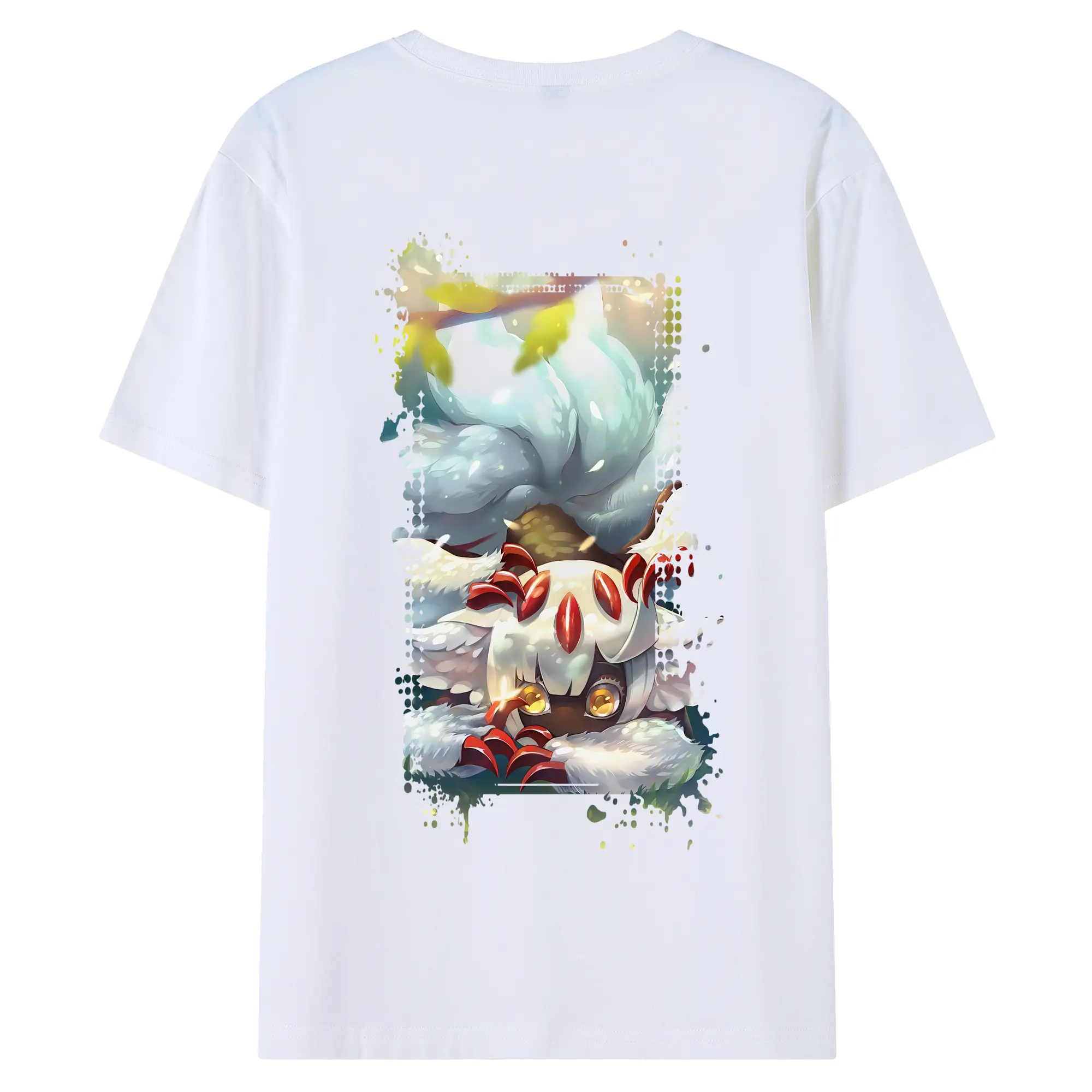 メイドインアビス グッズ,ファプタ - 綿100％ 半袖Tシャツ ・ バックプリント ・ 快適 通気性 ・ 日常使い 散歩 スポーツ用