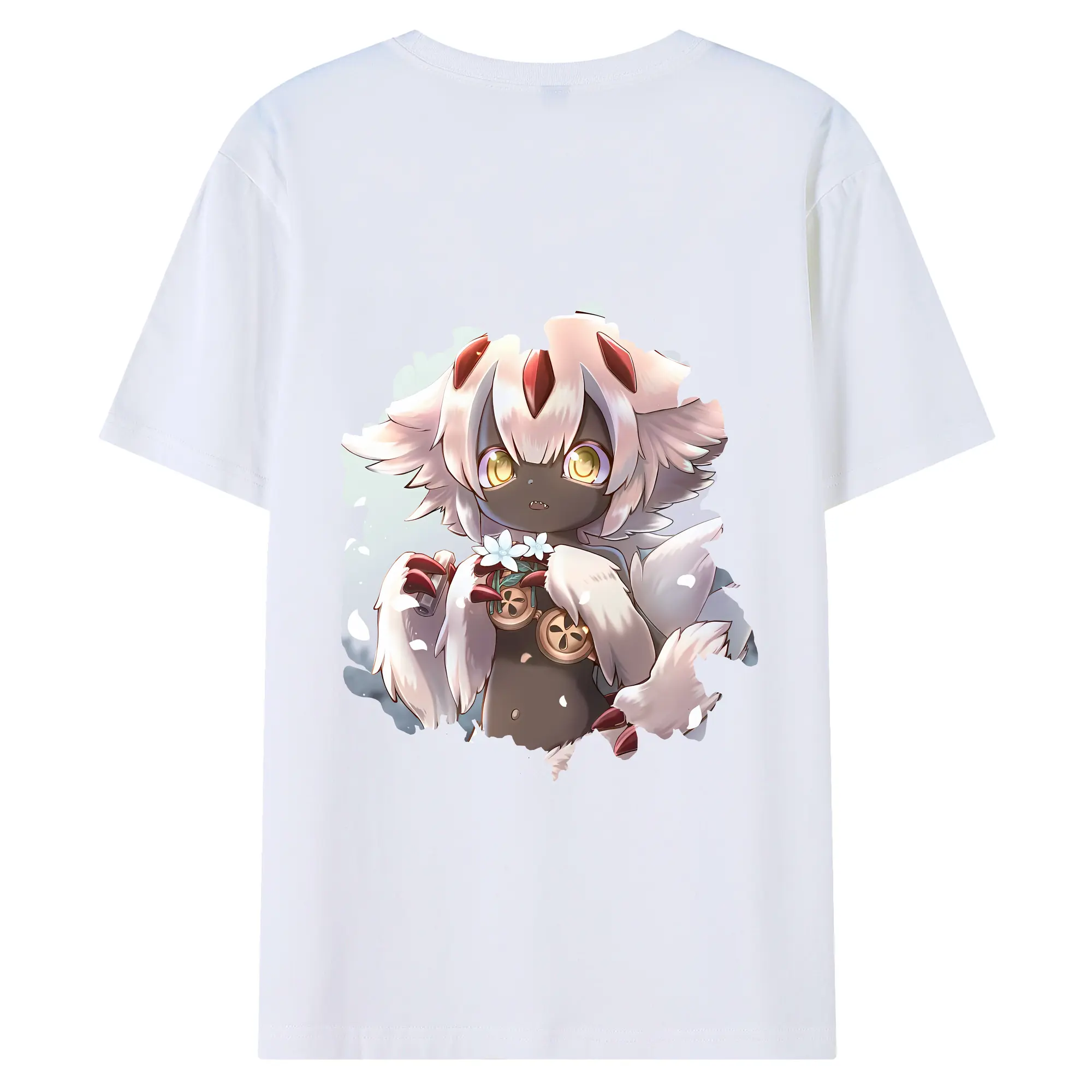 メイドインアビス グッズ,ファプタ - 綿100％ 半袖Tシャツ ・ バックプリント ・ 快適 通気性 ・ 日常使い 散歩 スポーツ用