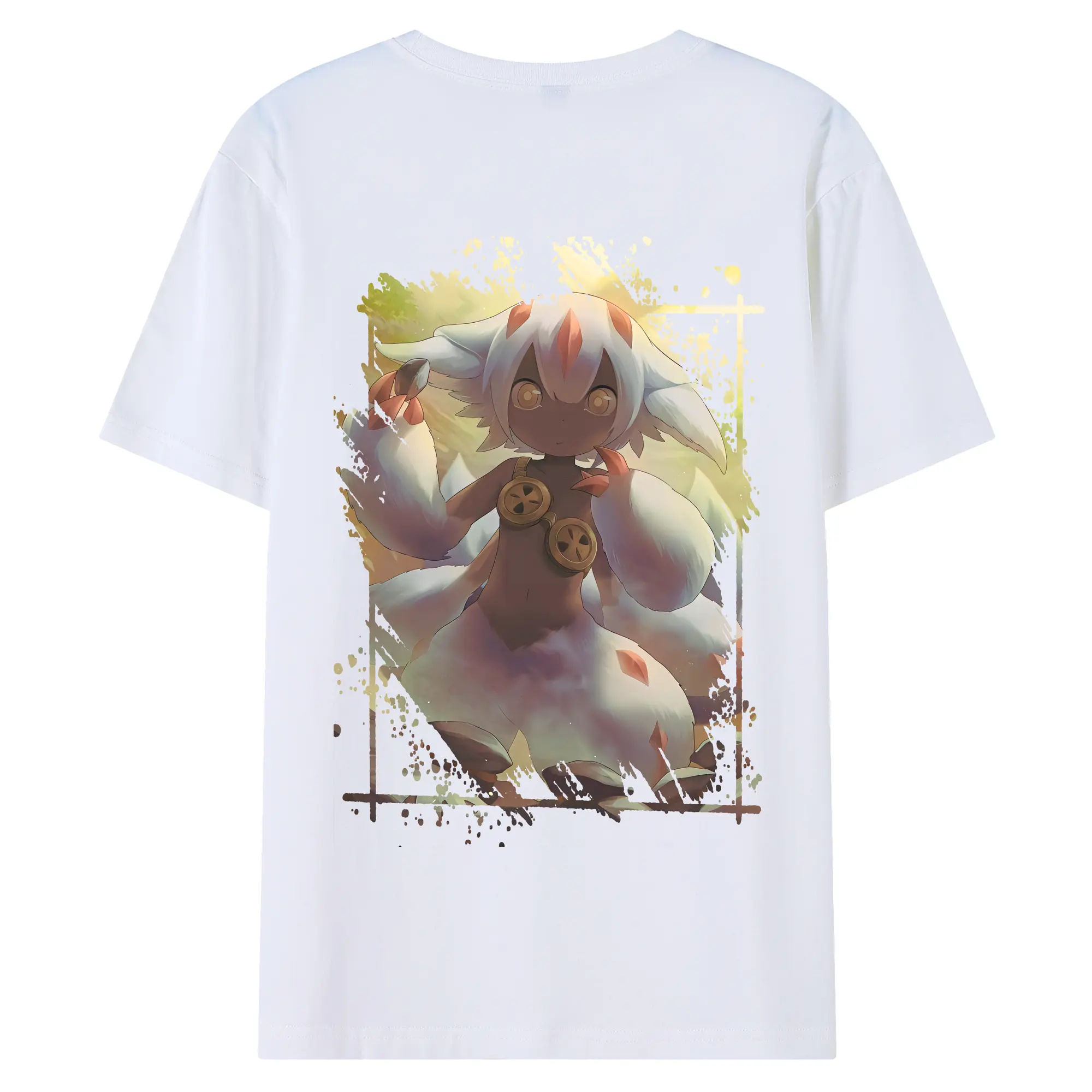 メイドインアビス グッズ,ファプタ - 綿100％ 半袖Tシャツ ・ バックプリント ・ 快適 通気性 ・ 日常使い 散歩 スポーツ用