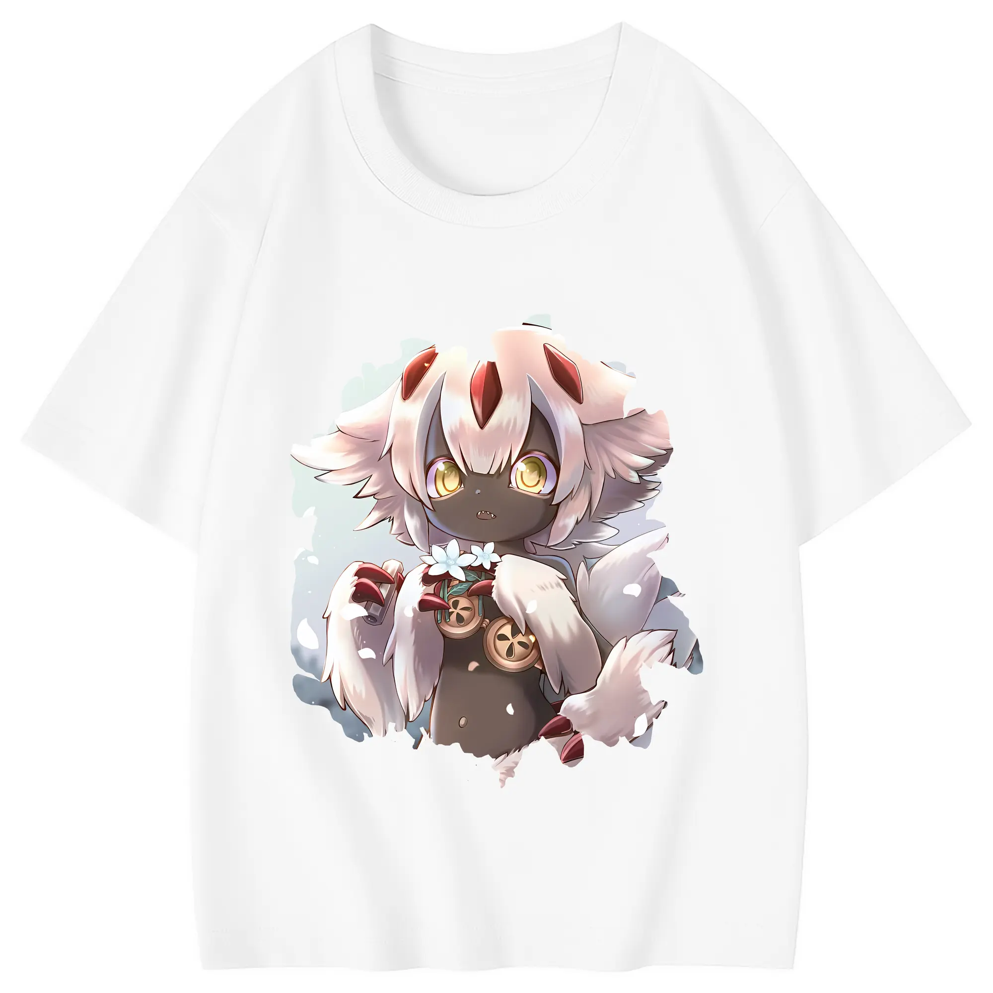 メイドインアビス グッズ,ファプタ - 綿100％ キッズTシャツ ・ フロントプリント ・ 快適 通気性 ・ スポーツ カジュアル 散歩用