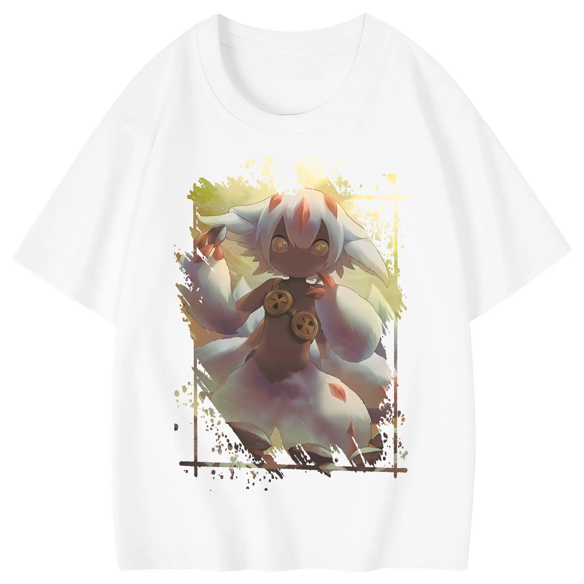 メイドインアビス グッズ,ファプタ - 綿100％ キッズTシャツ ・ フロントプリント ・ 快適 通気性 ・ スポーツ カジュアル 散歩用