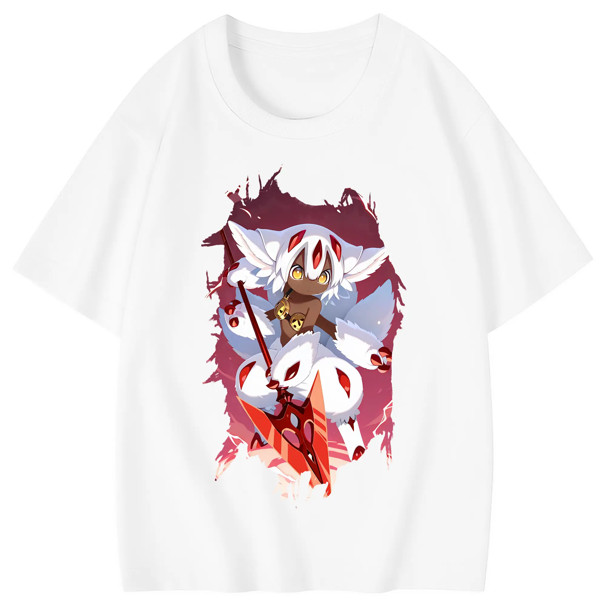 メイドインアビス グッズ,ファプタ - 綿100％ キッズTシャツ ・ フロントプリント ・ 快適 通気性 ・ スポーツ カジュアル 散歩用