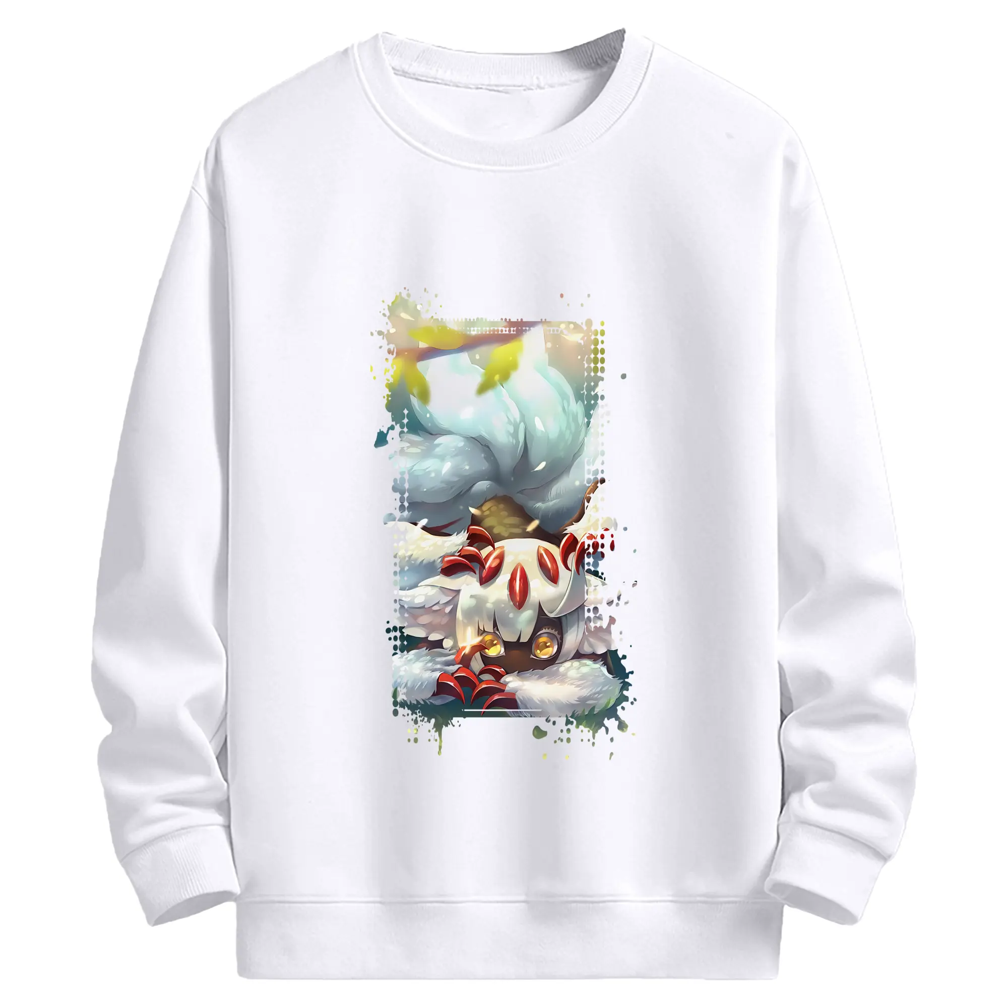 メイドインアビス グッズ,ファプタ - 高品質 クルーネック スウェット ・ コットン59％ ポリエステル41％ ・ ユニセックス 長袖 トレーナー ・ カジュアル デイリー スポーツ 散歩用