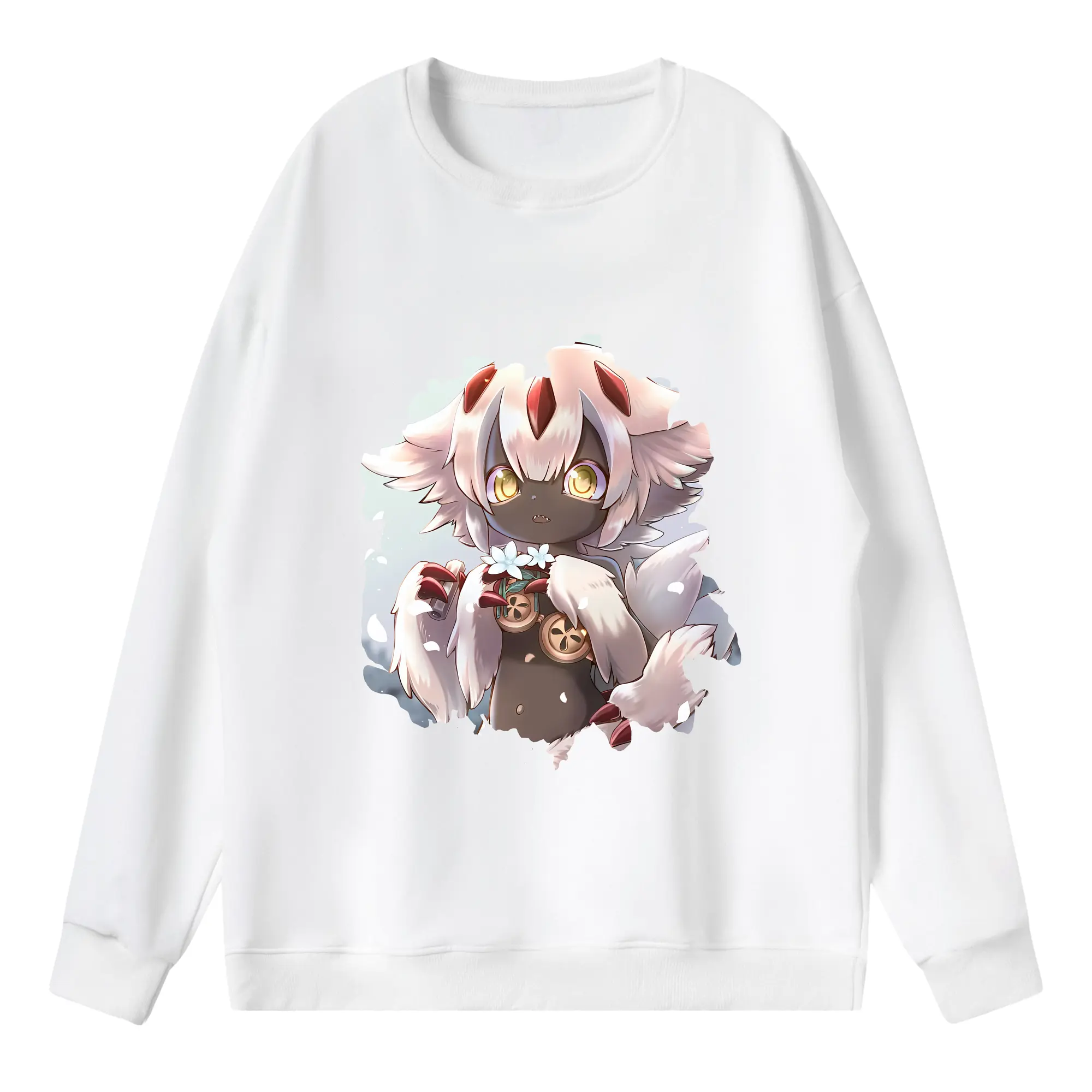 メイドインアビス グッズ,ファプタ - 薄手 クルーネック スウェット 裏毛260g · ポリエステル 春秋向け カジュアル 男女兼用 · トレーナー デイリー スポーツ 散歩に最適