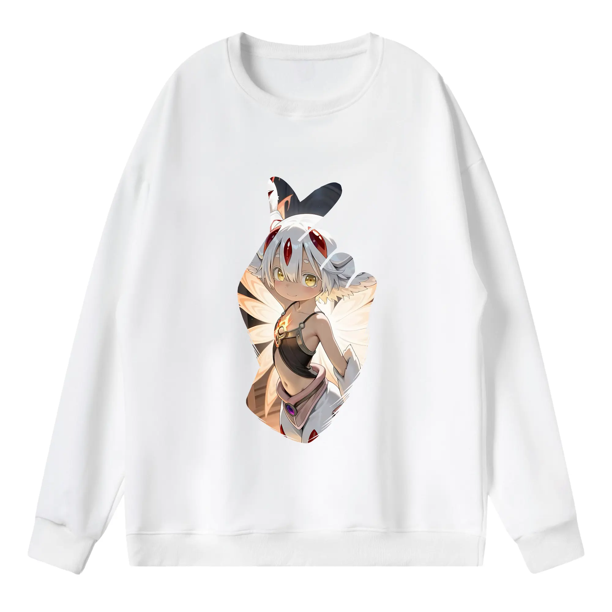 メイドインアビス グッズ,ファプタ - 薄手 クルーネック スウェット 裏毛260g · ポリエステル 春秋向け カジュアル 男女兼用 · トレーナー デイリー スポーツ 散歩に最適