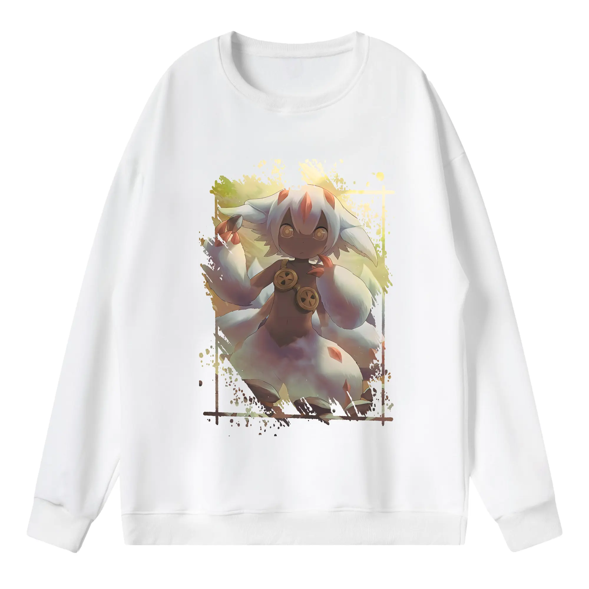 メイドインアビス グッズ,ファプタ - 薄手 クルーネック スウェット 裏毛260g · ポリエステル 春秋向け カジュアル 男女兼用 · トレーナー デイリー スポーツ 散歩に最適