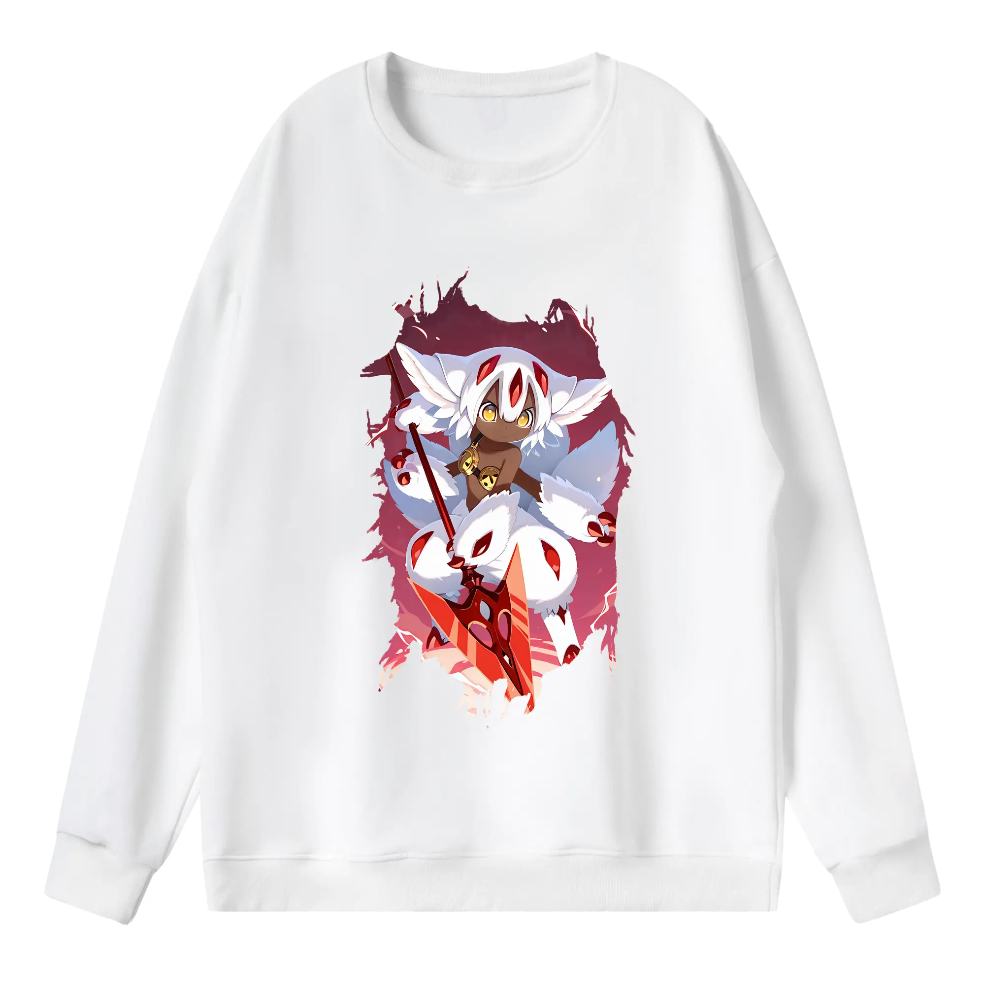 メイドインアビス グッズ,ファプタ - 薄手 クルーネック スウェット 裏毛260g · ポリエステル 春秋向け カジュアル 男女兼用 · トレーナー デイリー スポーツ 散歩に最適