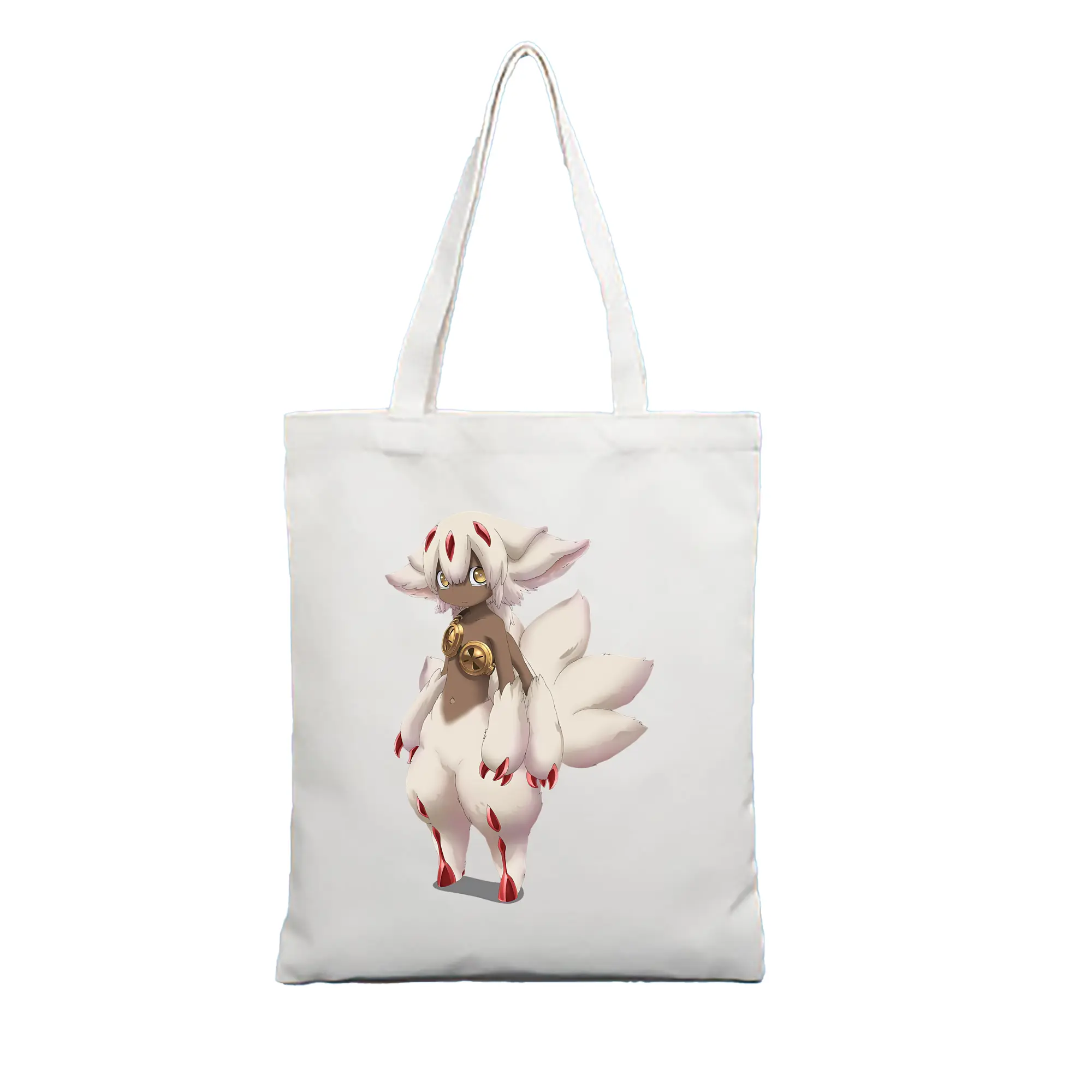 メイドインアビス グッズ,ファプタ - 縦型キャンバス手提げバッグ（トートバッグ） ・ キャンバス素材 ・ ショッピング用 ・ 軽量 丈夫 お手入れ簡単