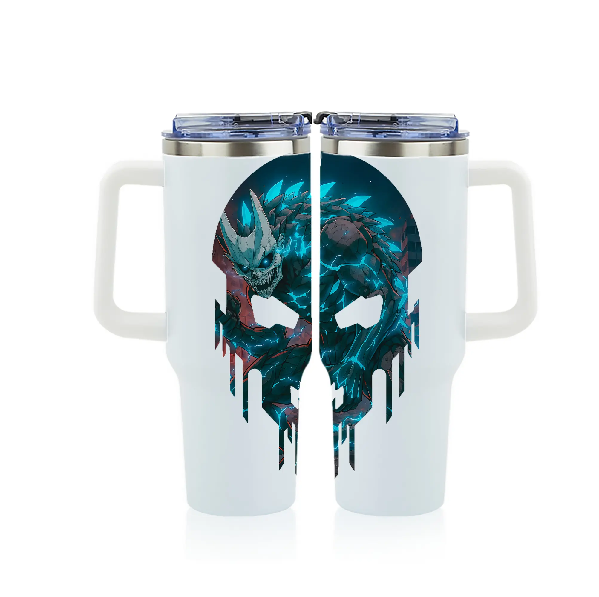 怪獣8号 グッズ,日比野カフカ - 1200mL フルプリント車用タンブラー ・ 304ステンレス 内側 ・ 201ステンレス 外側 ・ 保温 保冷 ・ 通勤 ドライブ アウトドア用