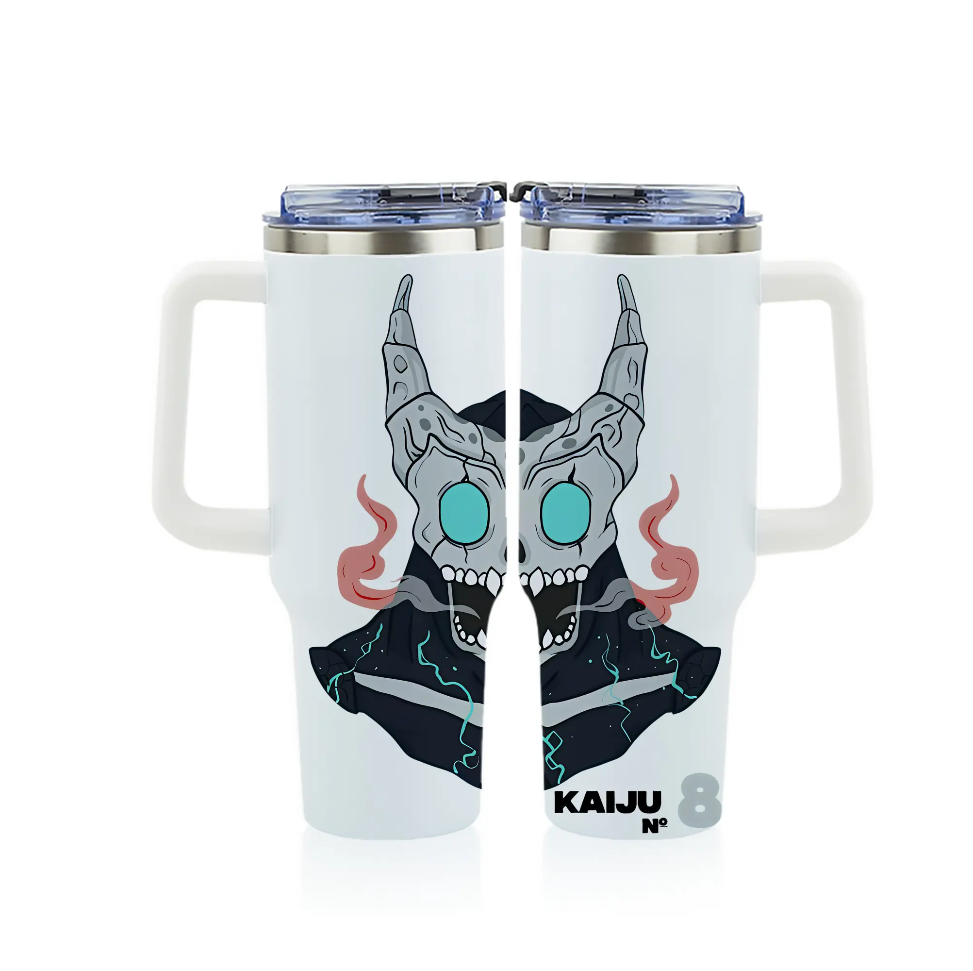怪獣8号 グッズ,日比野カフカ - 1200mL フルプリント車用タンブラー ・ 304ステンレス 内側 ・ 201ステンレス 外側 ・ 保温 保冷 ・ 通勤 ドライブ アウトドア用