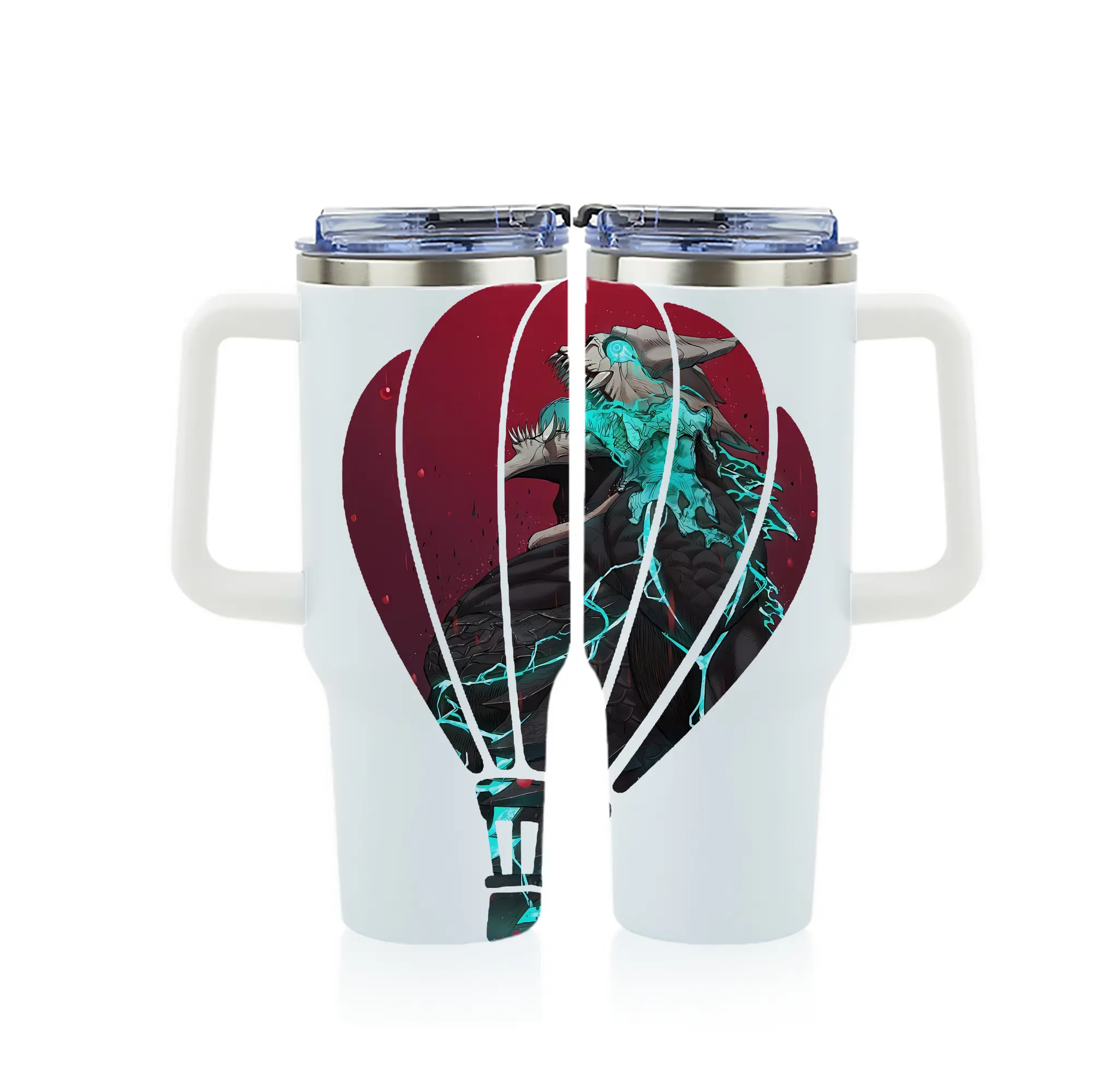 怪獣8号 グッズ,日比野カフカ - 1200mL フルプリント車用タンブラー ・ 304ステンレス 内側 ・ 201ステンレス 外側 ・ 保温 保冷 ・ 通勤 ドライブ アウトドア用