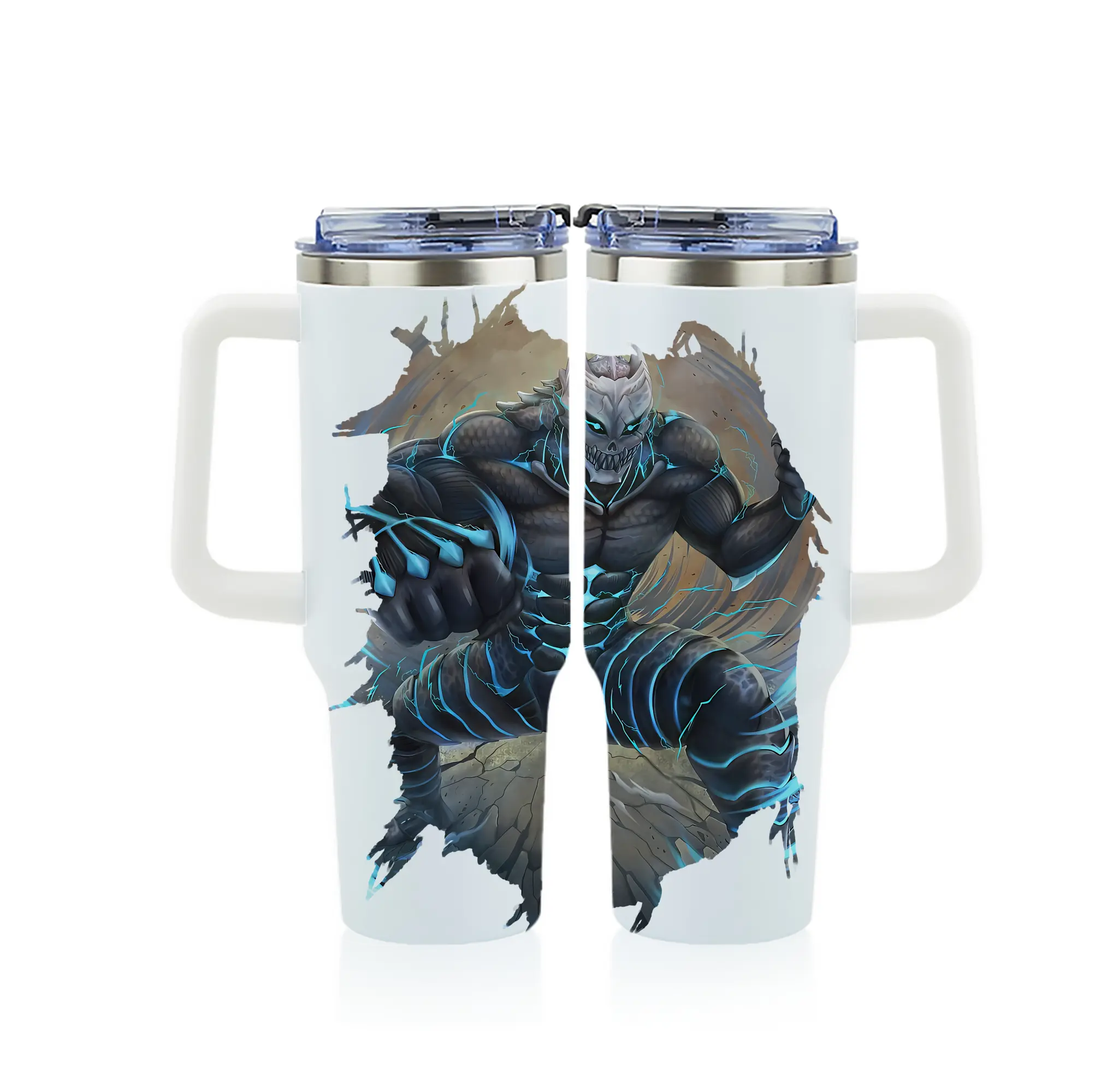 怪獣8号 グッズ,日比野カフカ - 1200mL フルプリント車用タンブラー ・ 304ステンレス 内側 ・ 201ステンレス 外側 ・ 保温 保冷 ・ 通勤 ドライブ アウトドア用