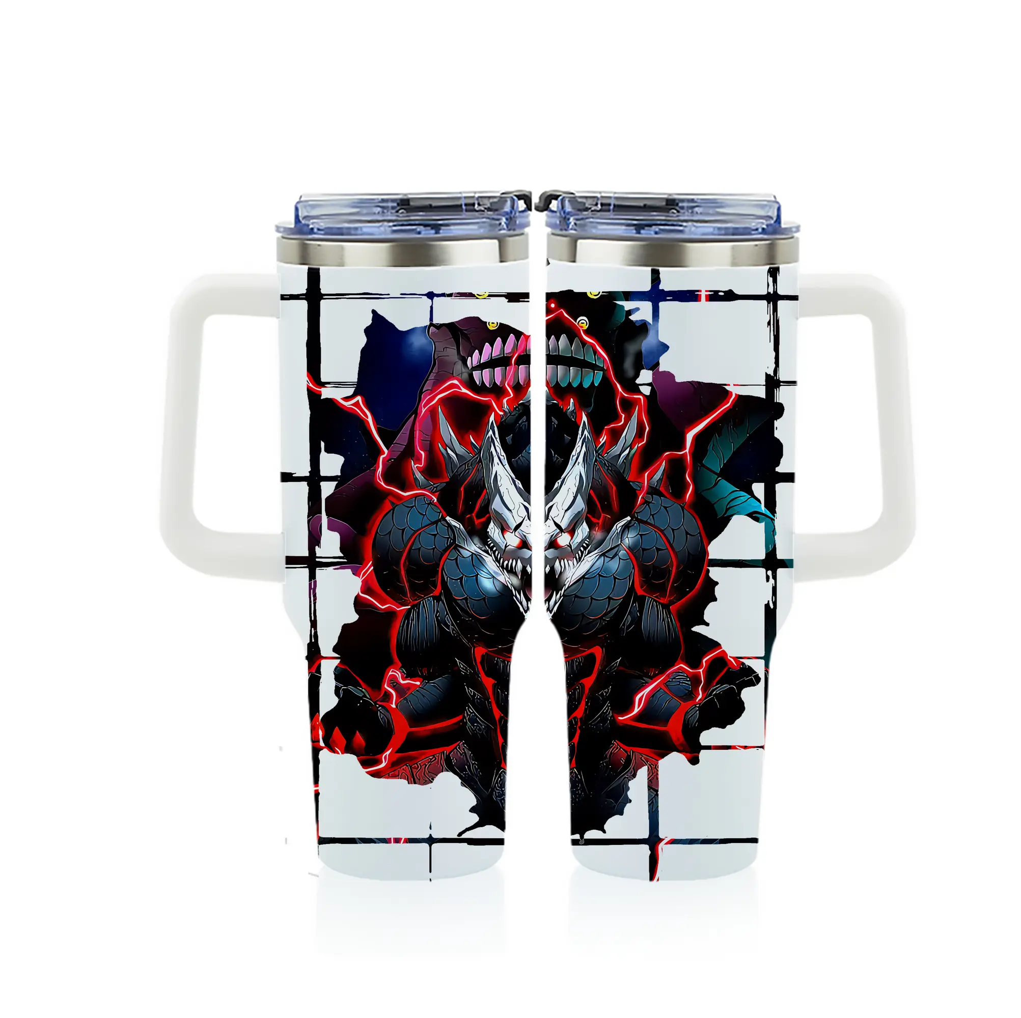 怪獣8号 グッズ,日比野カフカ - 1200mL フルプリント車用タンブラー ・ 304ステンレス 内側 ・ 201ステンレス 外側 ・ 保温 保冷 ・ 通勤 ドライブ アウトドア用