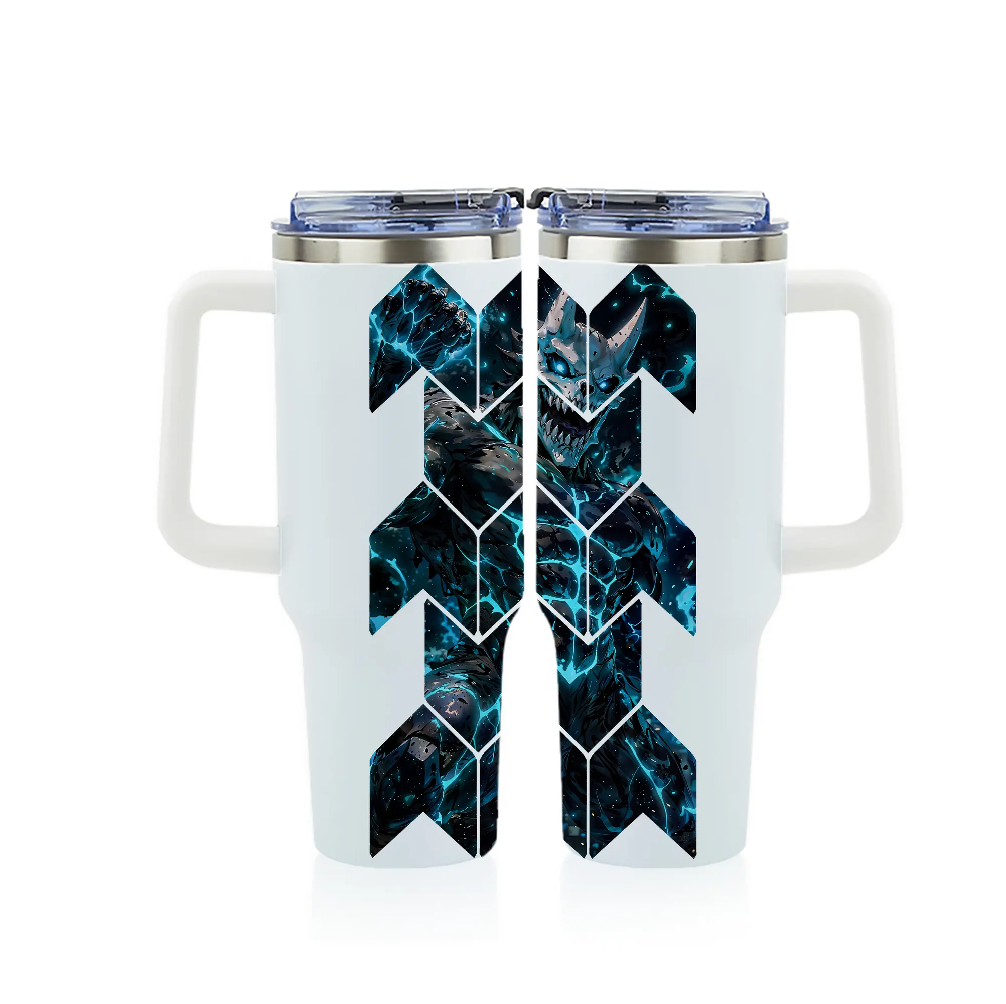 怪獣8号 グッズ,日比野カフカ - 1200mL フルプリント車用タンブラー ・ 304ステンレス 内側 ・ 201ステンレス 外側 ・ 保温 保冷 ・ 通勤 ドライブ アウトドア用