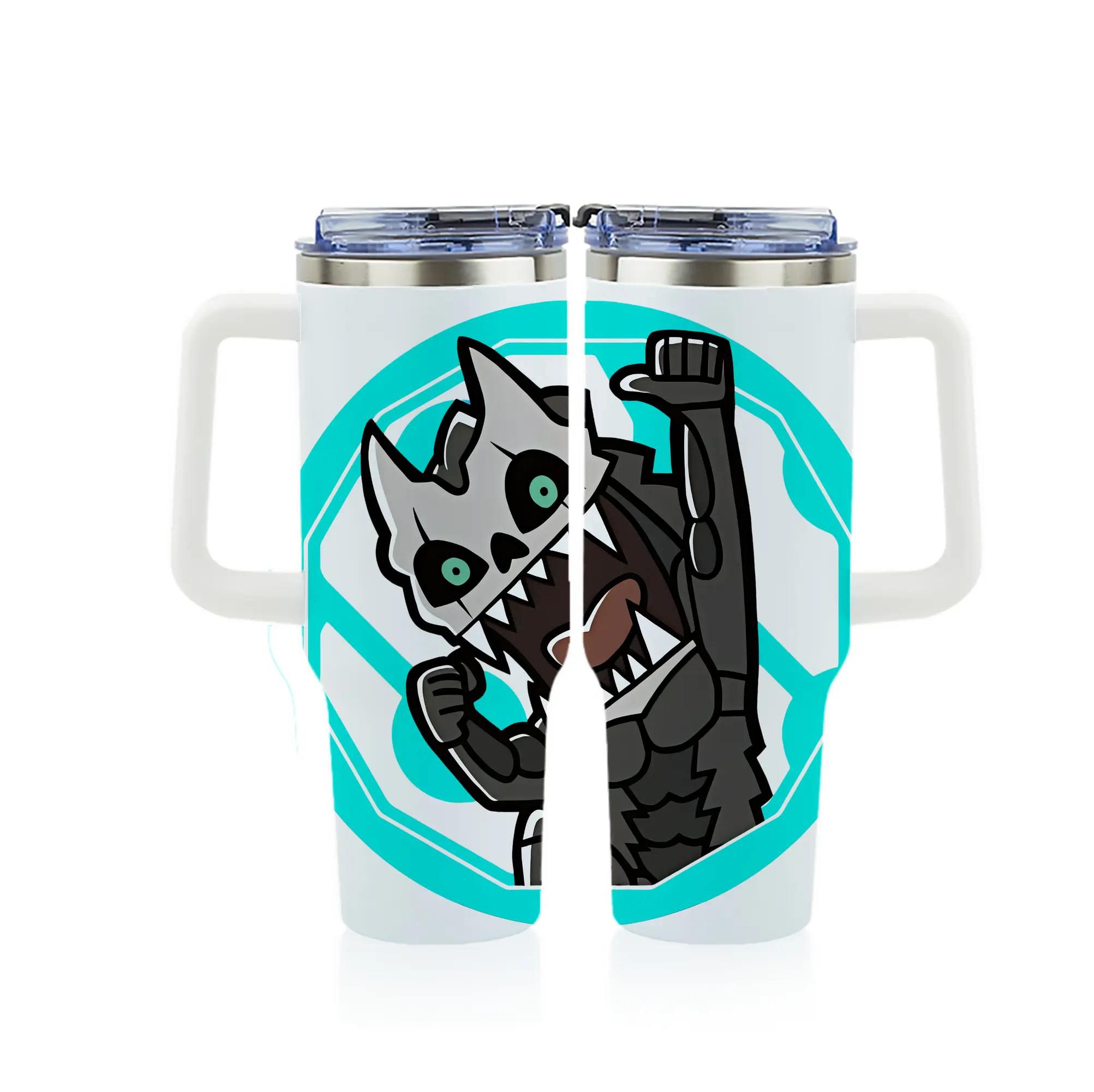 怪獣8号 グッズ,日比野カフカ - 1200mL フルプリント車用タンブラー ・ 304ステンレス 内側 ・ 201ステンレス 外側 ・ 保温 保冷 ・ 通勤 ドライブ アウトドア用